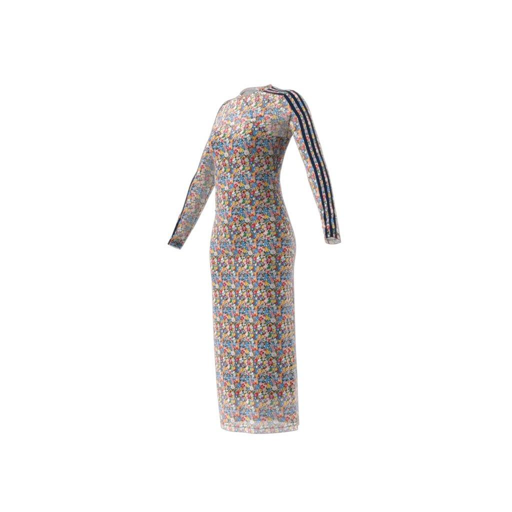 adidas × Liberty London メッシュ マキシ ワンピース 送関込 adidas Originals Women's Liberty London Mesh Maxi Dress