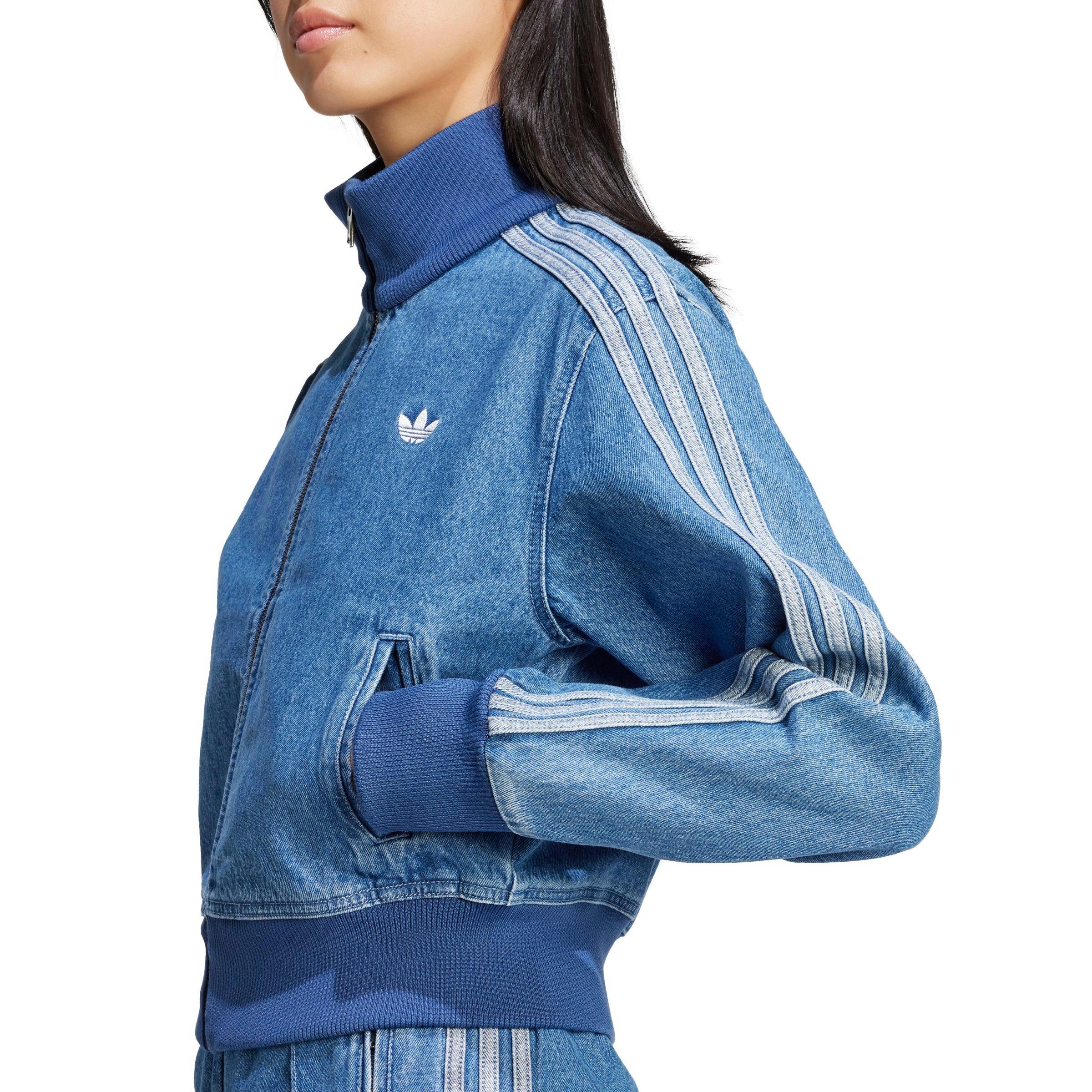 adidas Originals Women's Adicolor Denim Track Jacket-Blue - DENIM Thumbnail View 4