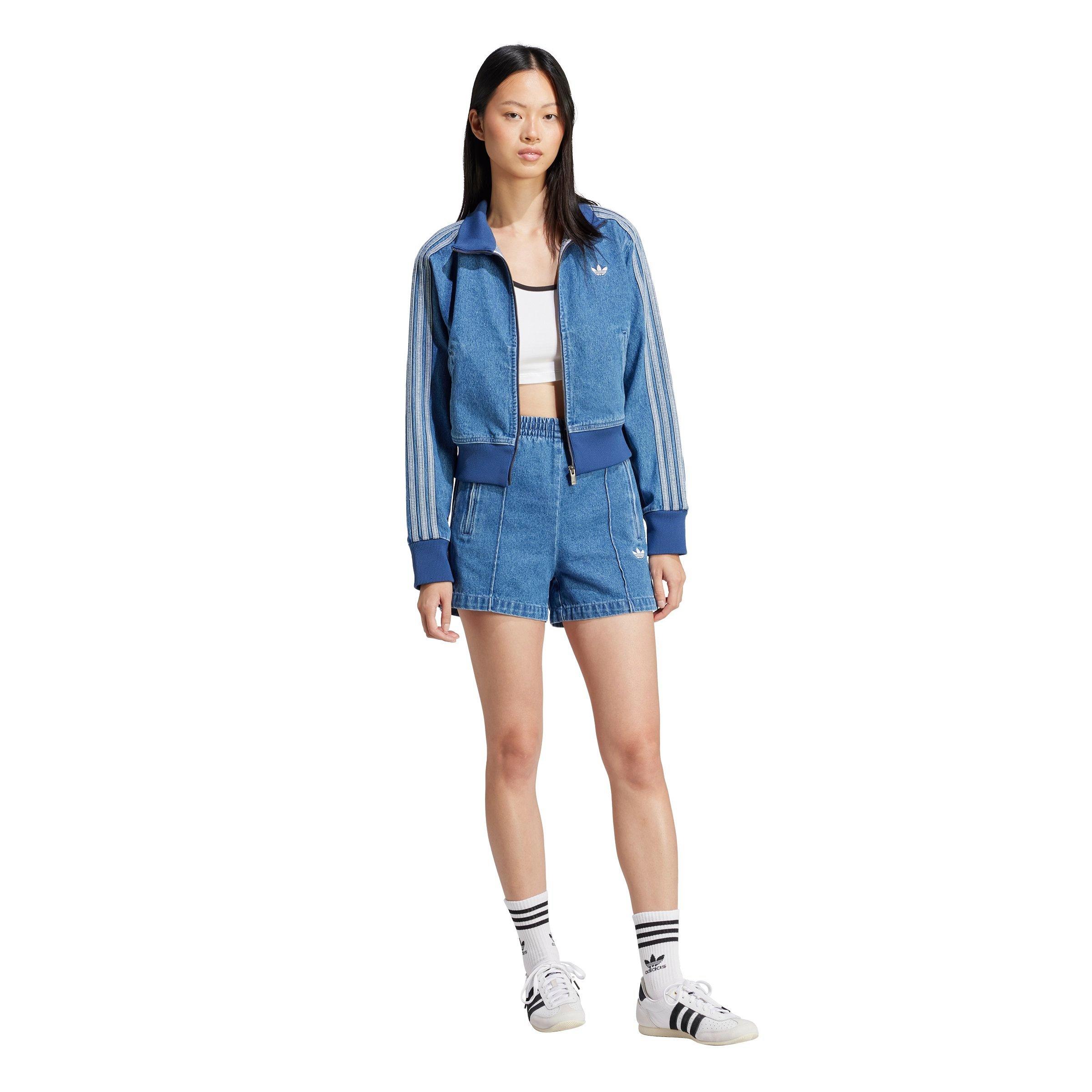 adidas Originals Women's Adicolor Denim Track Jacket-Blue