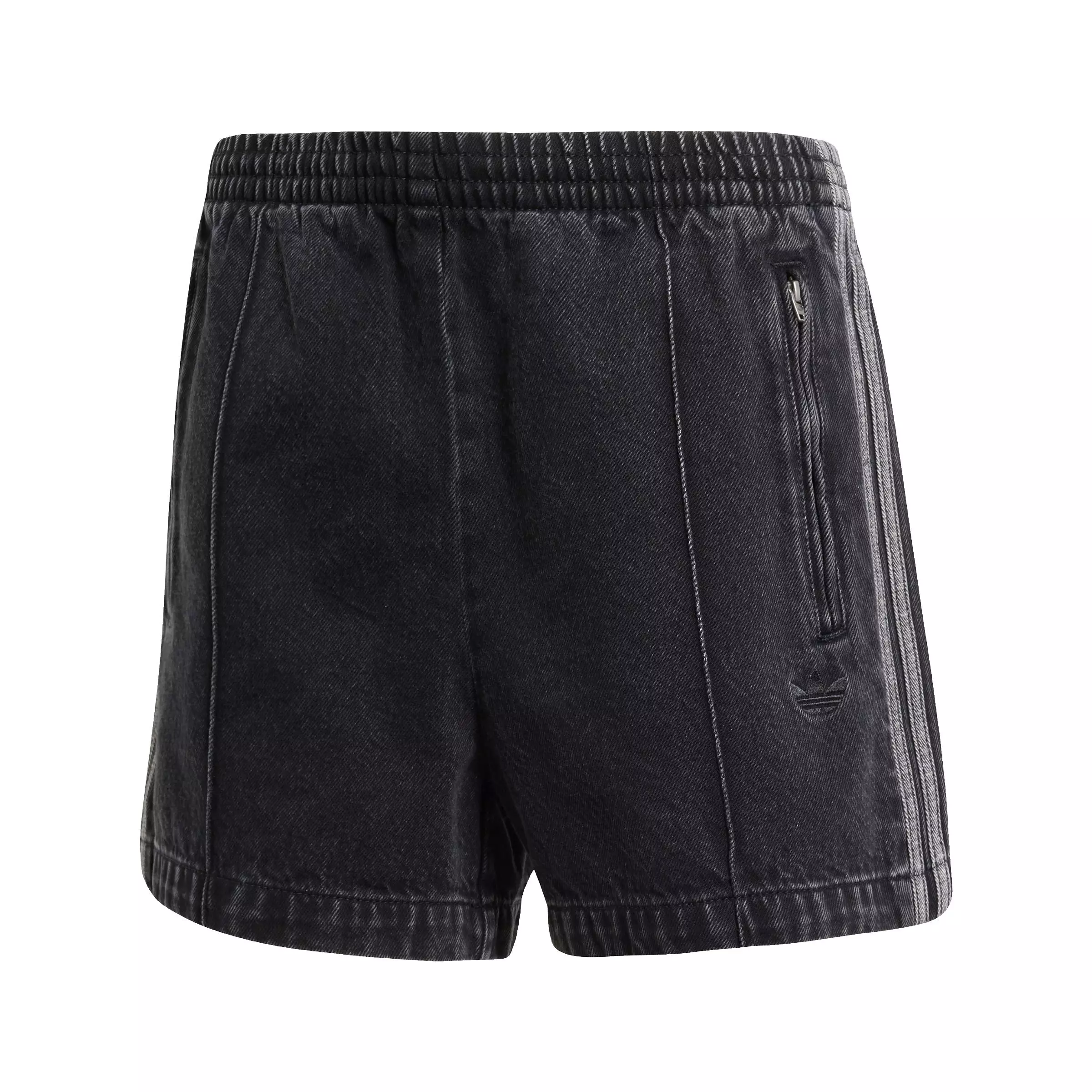 adidas Originals Women's Adicolor Denim Firebird Shorts - BLACK