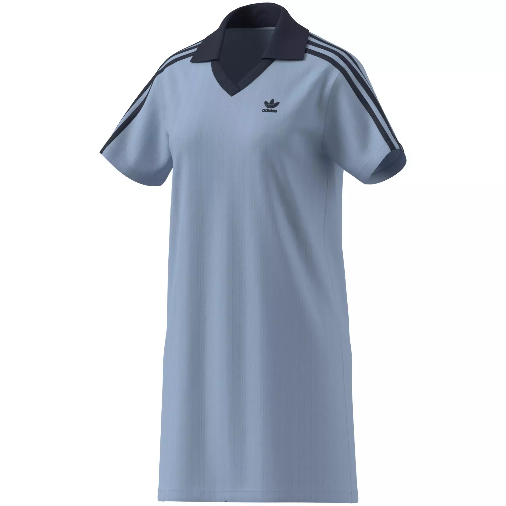 adidas Originals Women's Adicolor Football Jacquard V-Neck Dress - BLUE