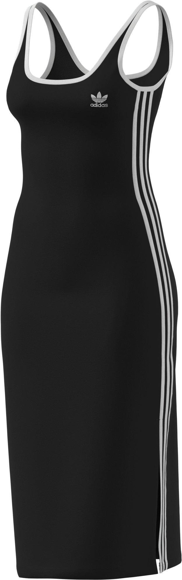 adidas Originals Women's Adicolor 3-Stripes Tank Maxi Dress - BLACK