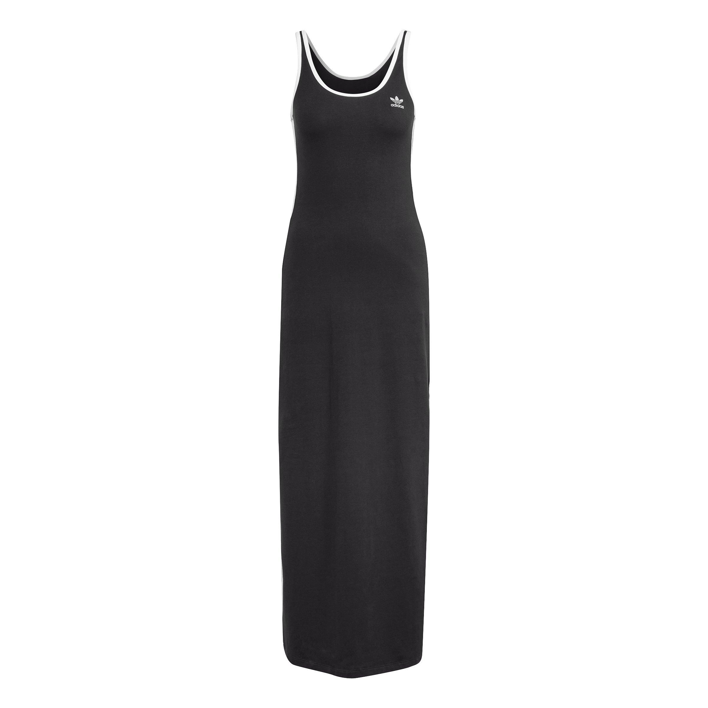 adidas Originals Women's Adicolor 3-Stripes Tank Maxi Dress -Black - BLACK Thumbnail View 6