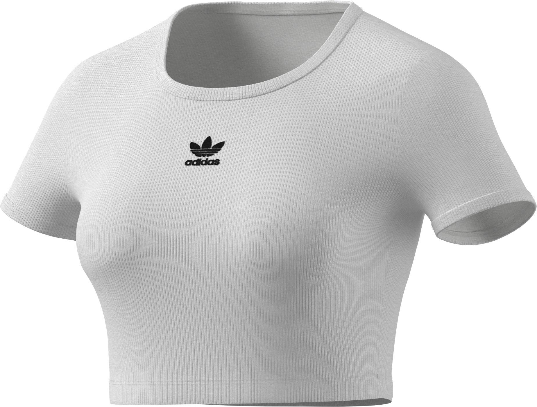 adidas Originals Women's Essentials Ribbed Tee - WHITE