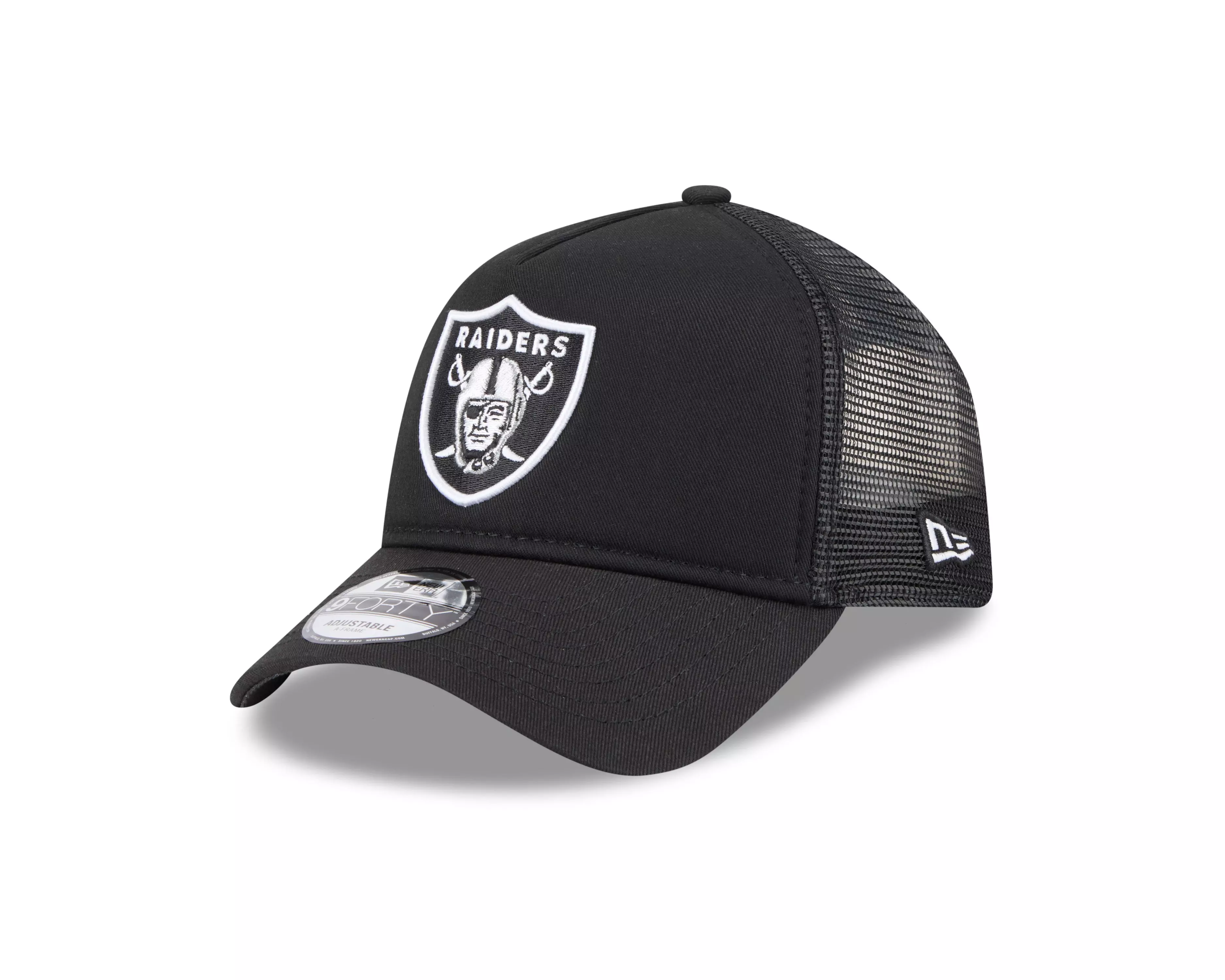 New Era Los Vegas Raiders 9FORTY A-Frame Snapback Hat-Black/White - BLACK/WHITE