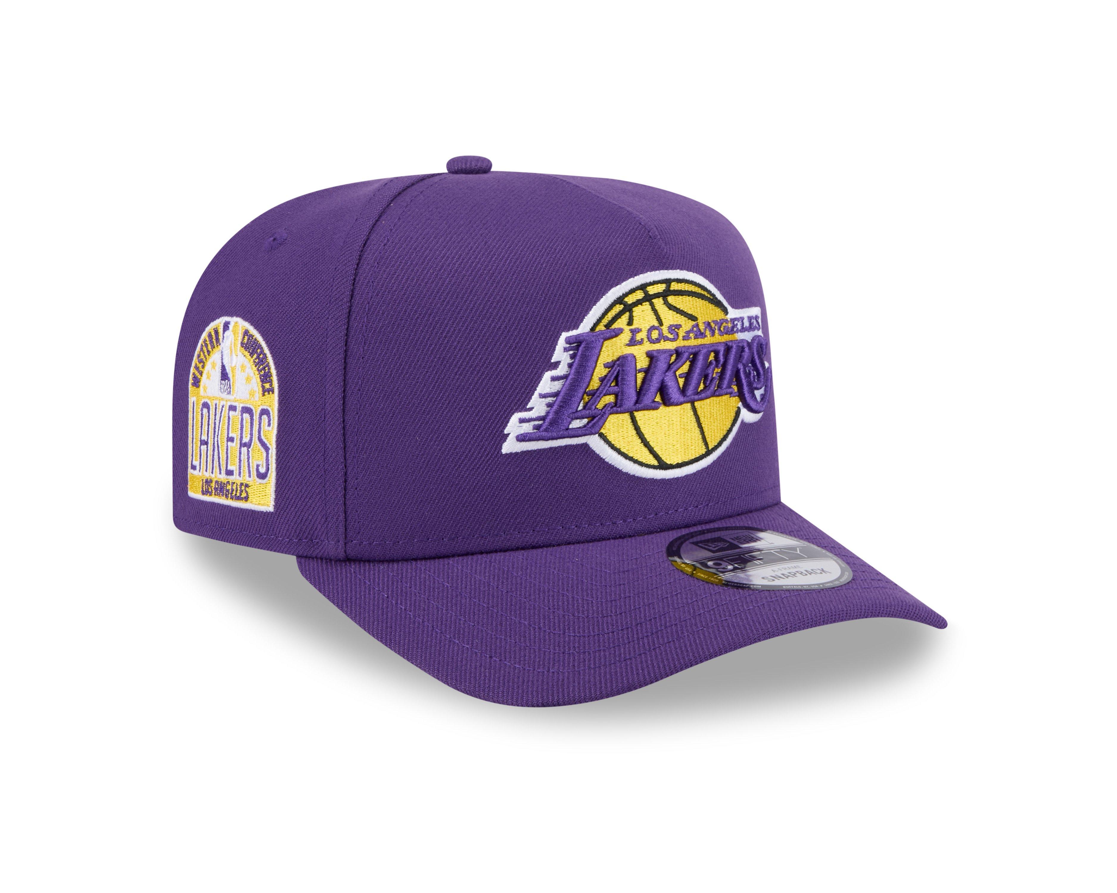 New Era Los Angeles Lakers 9FORTY A-Frame Snapback Hat-Purple - PURPLE Thumbnail View 2