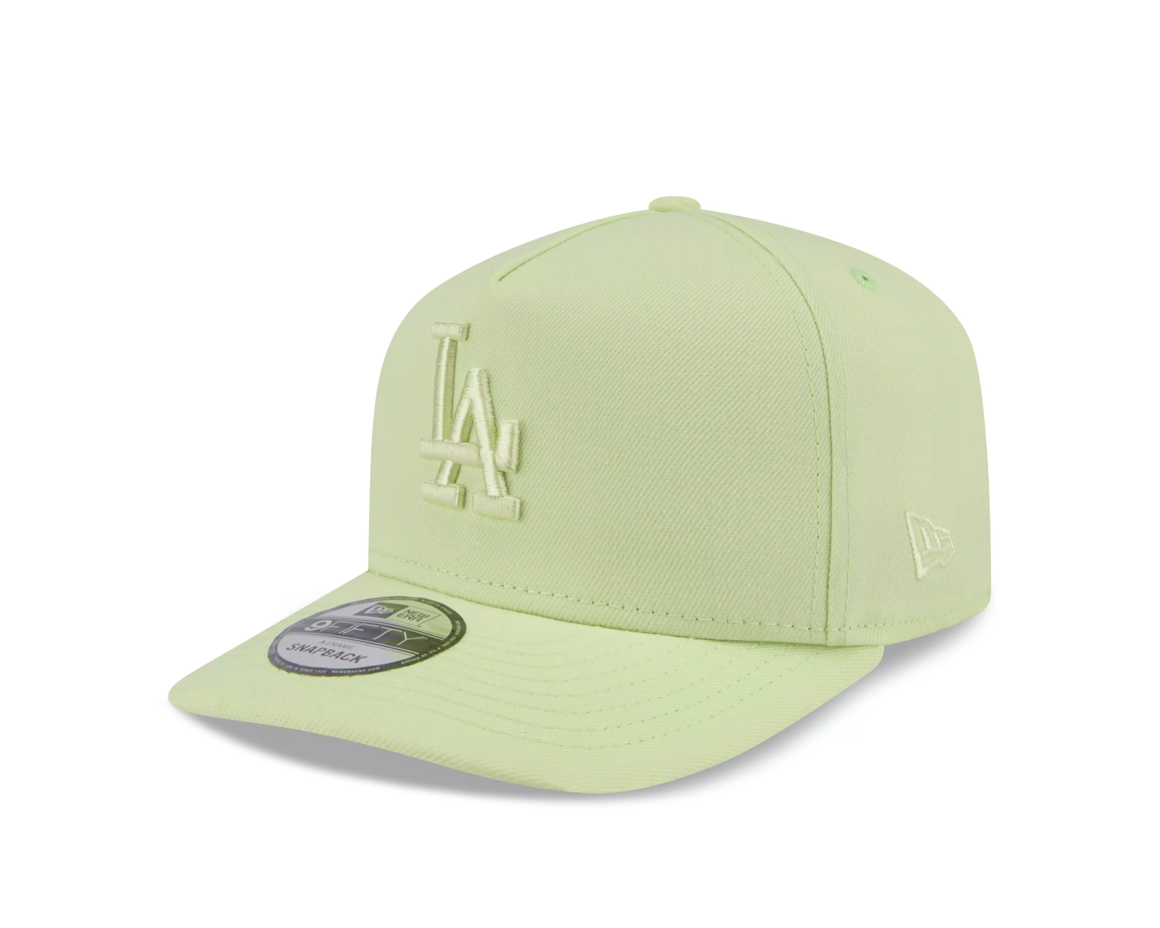 New Era Los Angeles Dodgers 9FIFTY A Frame Flood Snapback Hat-Light Yellow - LIGHT YELLOW