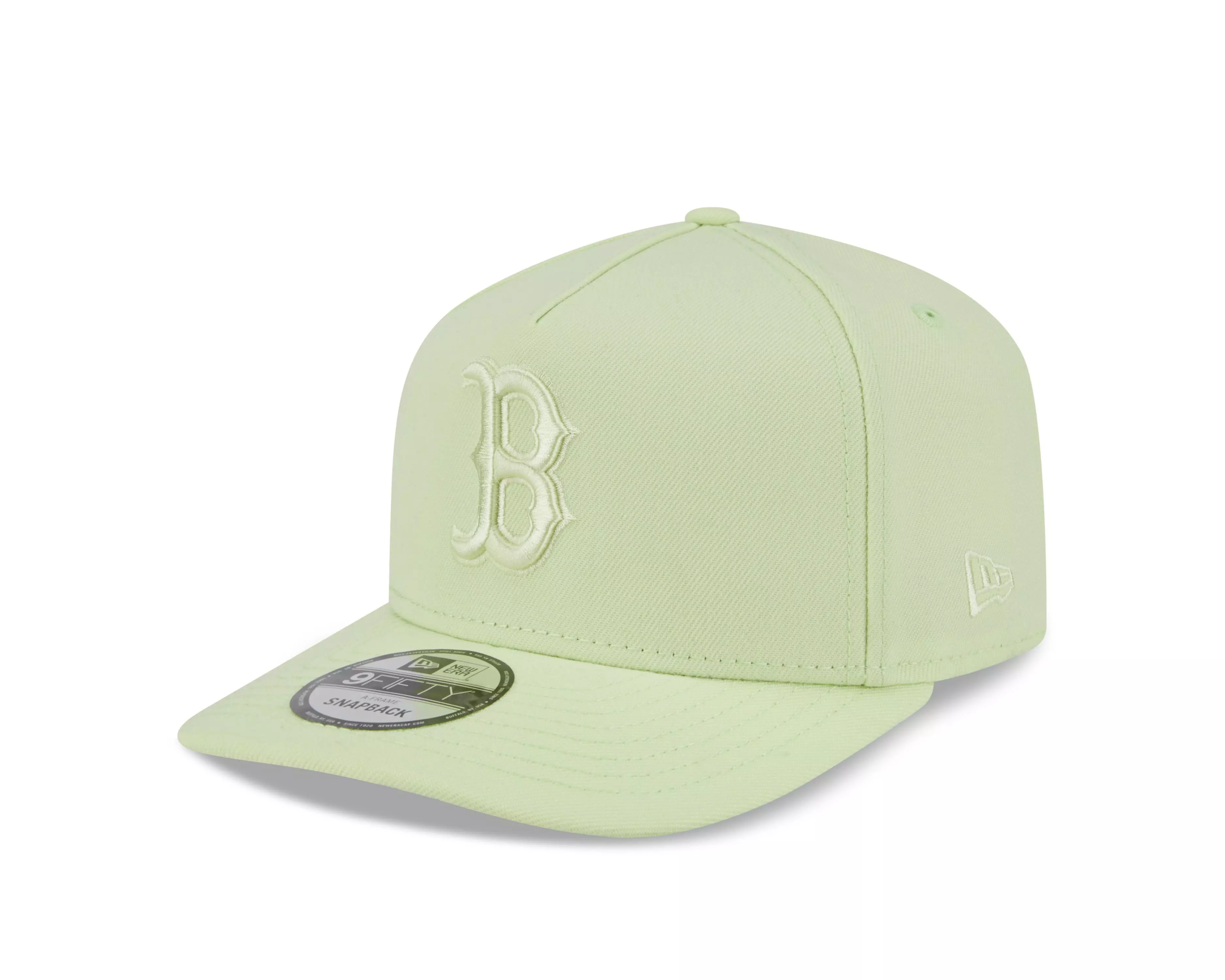 New Era Boston Red Sox 9FIFTY A Frame Flood Snapback Hat-Light Yellow - LIGHT YELLOW