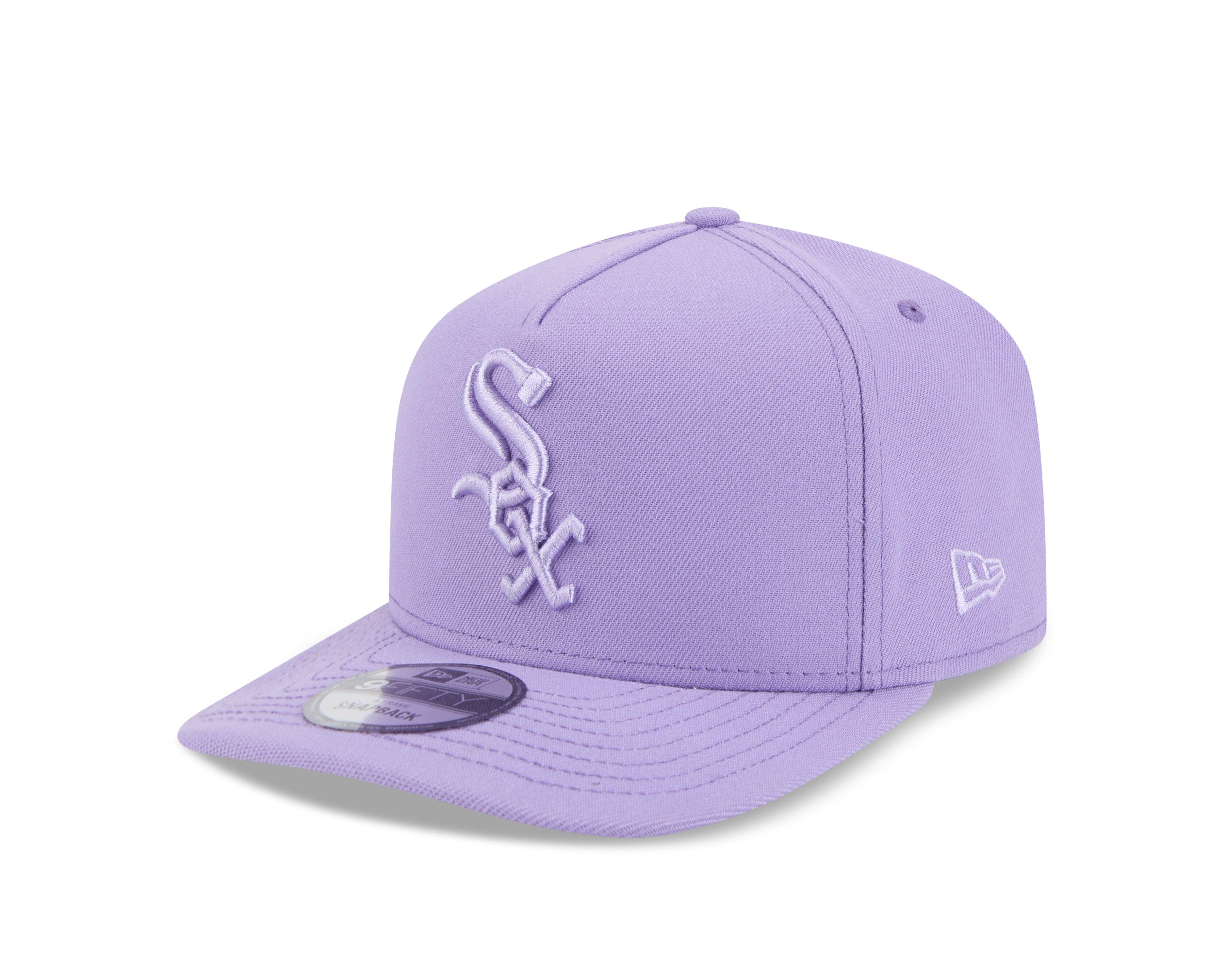 New Era Chicago White Sox 9FIFTY A Frame Flood Snapback Hat-Light Purple - LIGHT PURPLE