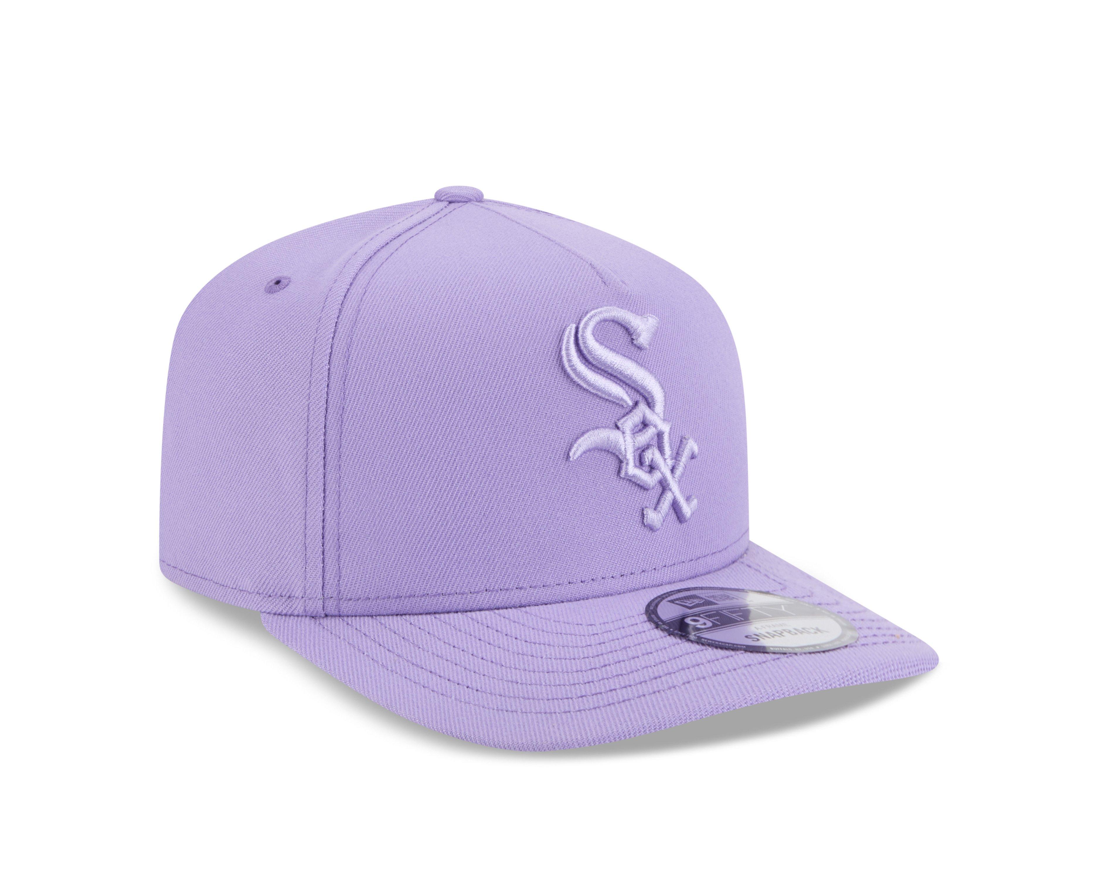 Men's New Era Chicago White Sox 9FIFTY A Frame Flood Snapback Hat-Light Purple