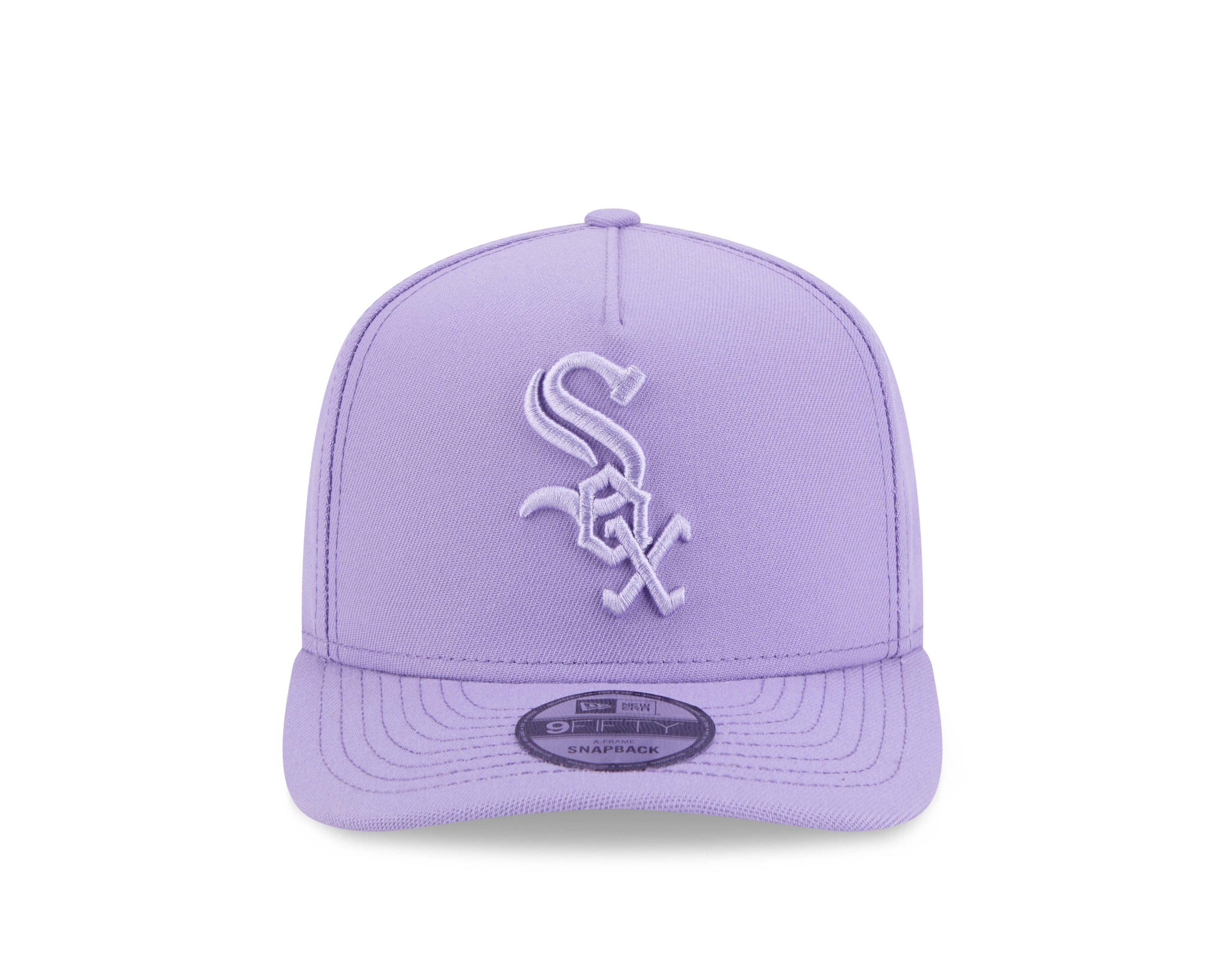 Men's New Era Chicago White Sox 9FIFTY A Frame Flood Snapback Hat-Light Purple
