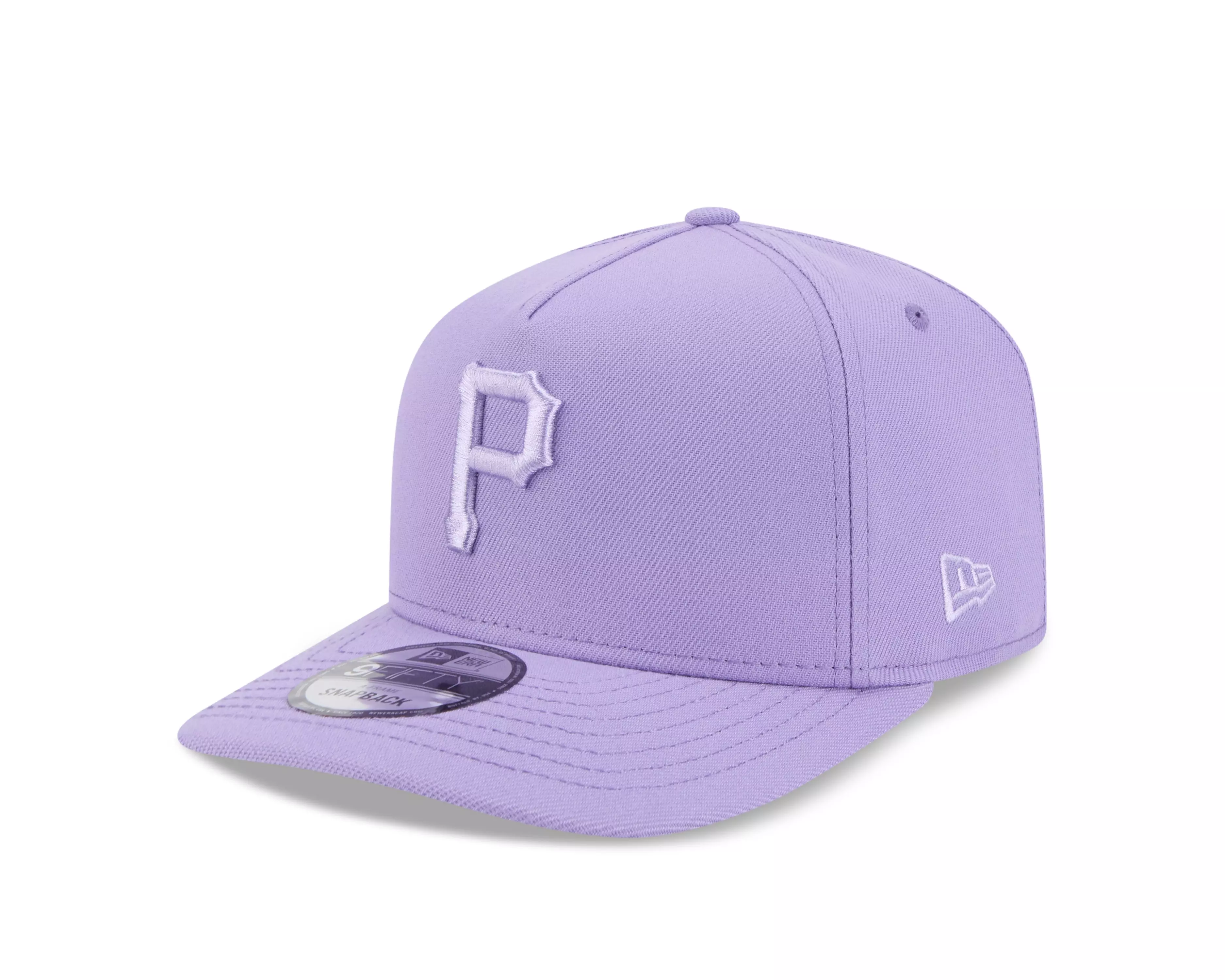 New Era Pittsburgh Pirates 9FIFTY A Frame Flood Snapback Hat-Light Purple - LIGHT PURPLE