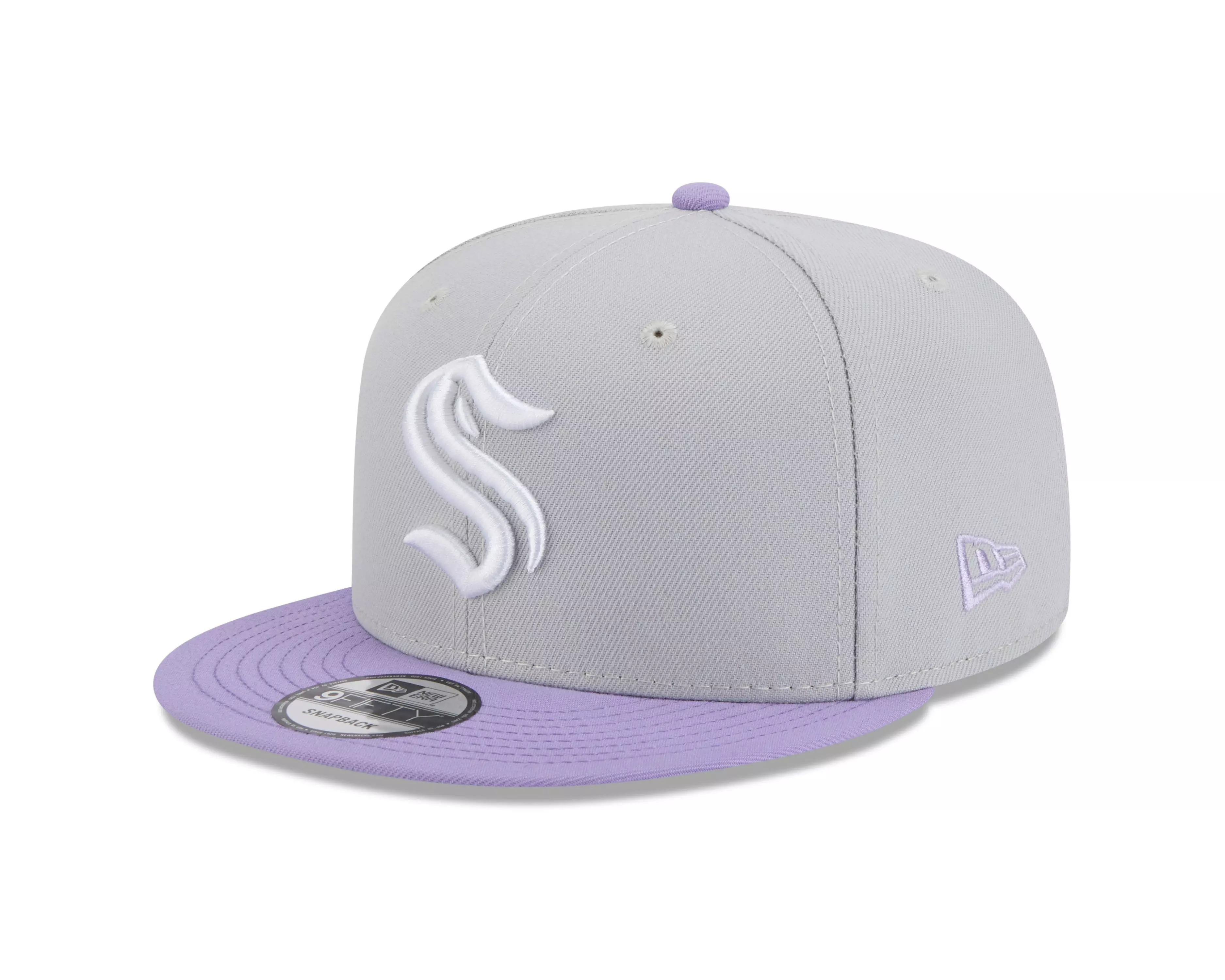 New Era Seattle Kraken 9FIFTY 2-Tone Snapback Hat-Purple/Grey - PURPLE/GREY