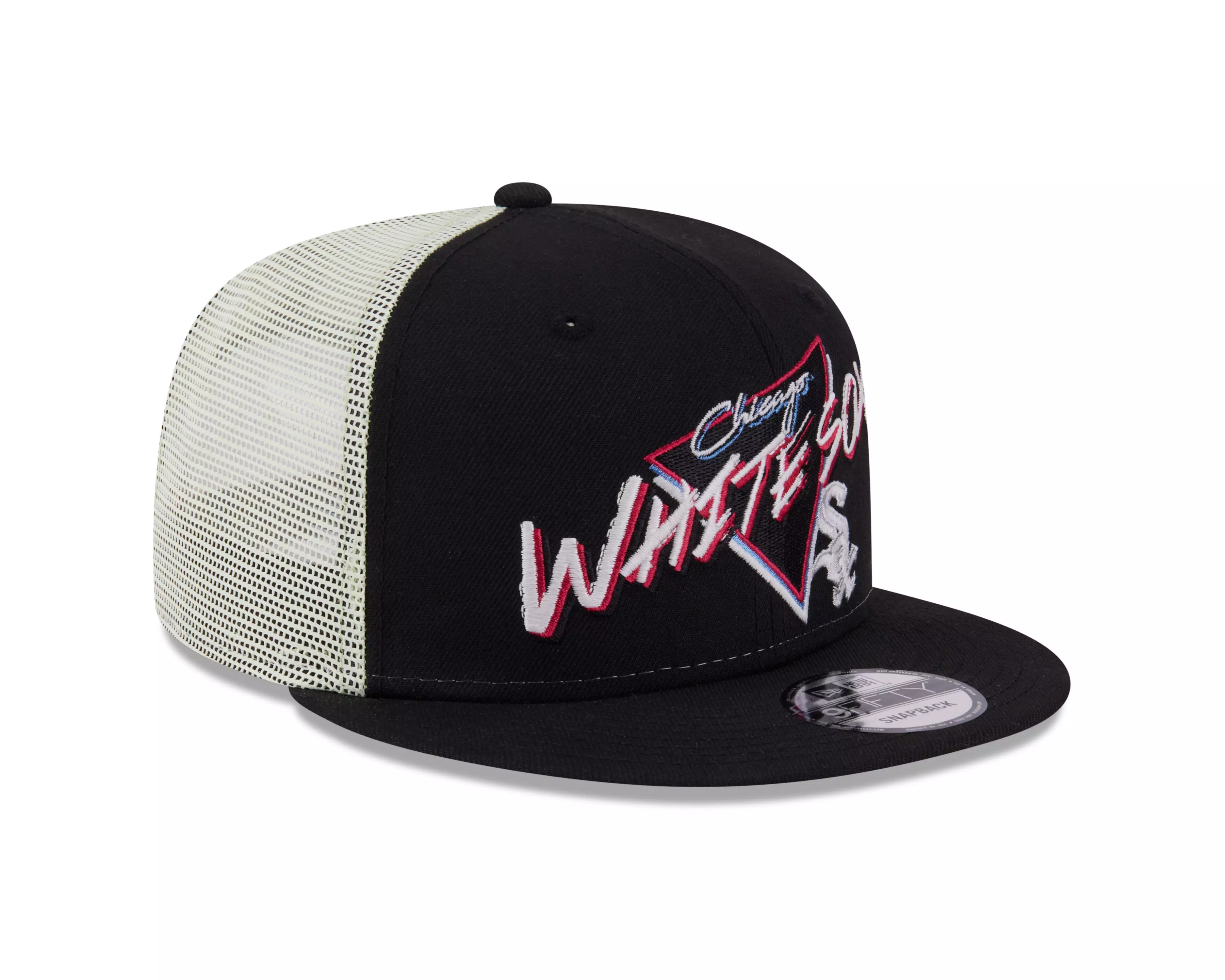 New Era Chicago White Sox 9FIFTY Neon Snapback Hat - Black - BLACK