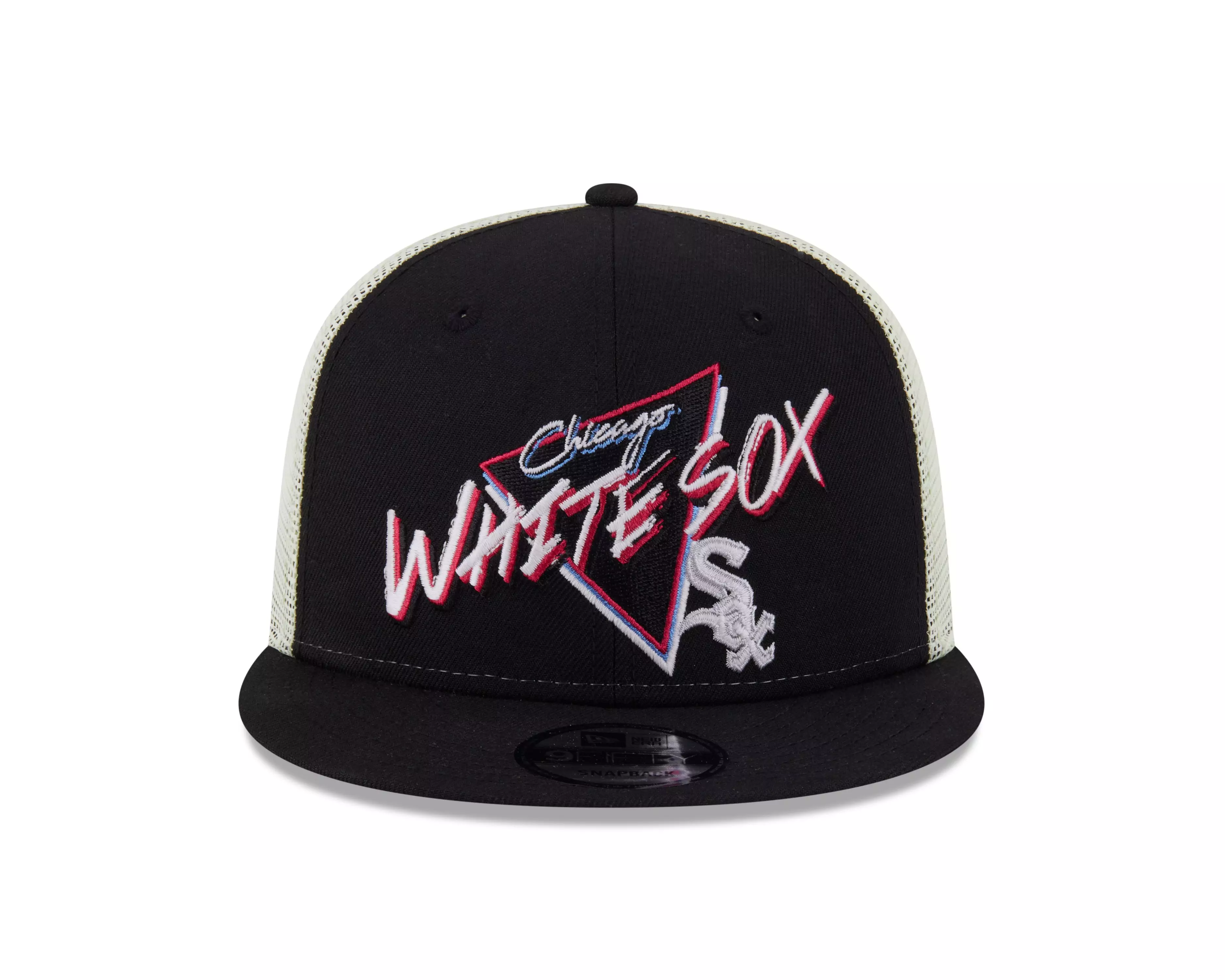 New Era Chicago White Sox 9FIFTY Neon Snapback Hat-Black - BLACK