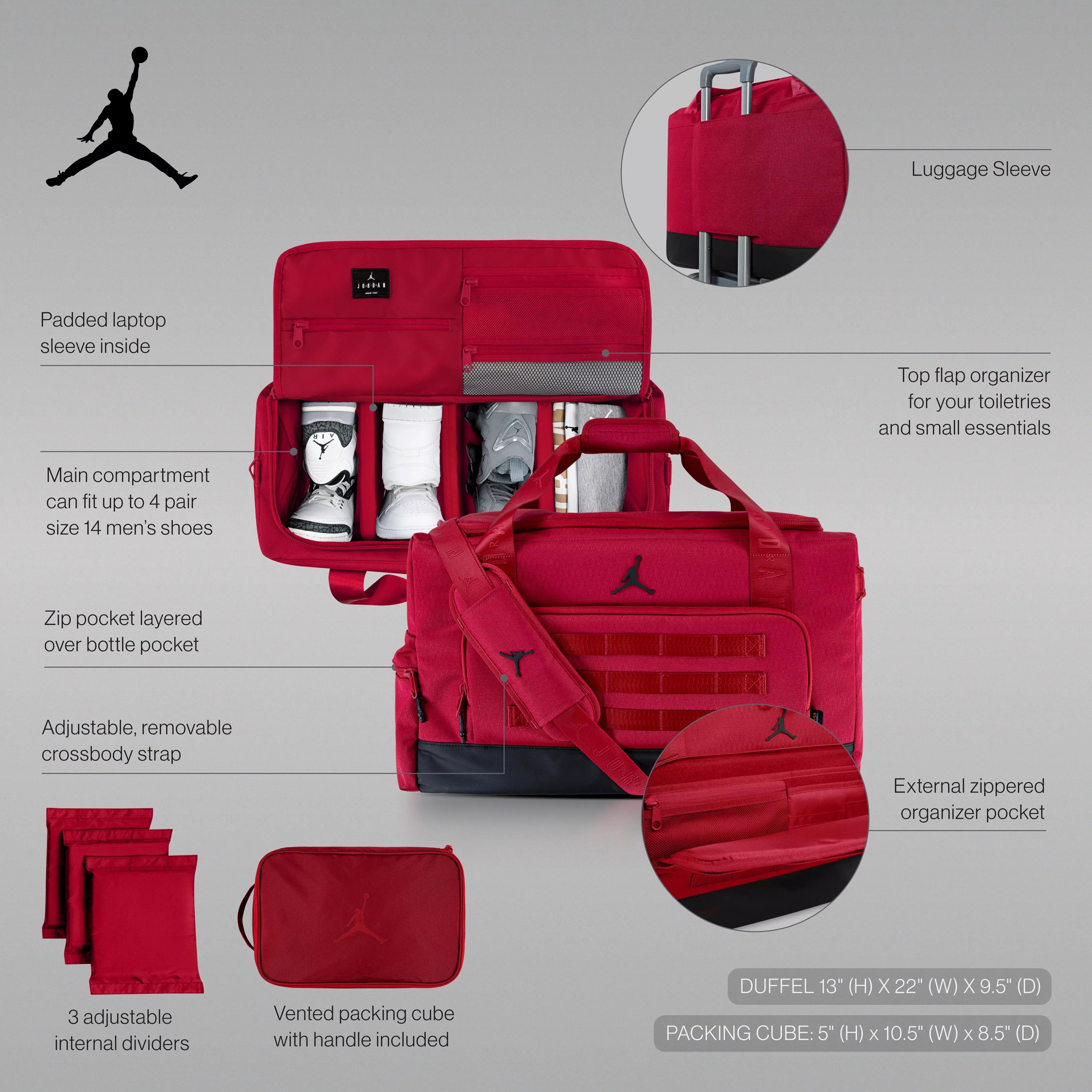 Jordan Collectors Duffle Bag - Red - RED