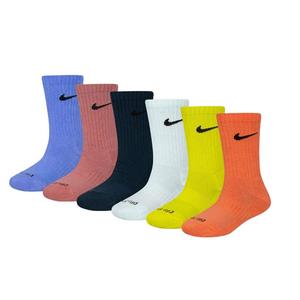 Nike Kids' Dri-FIT 6-Pack Crew Socks - Multi-Color