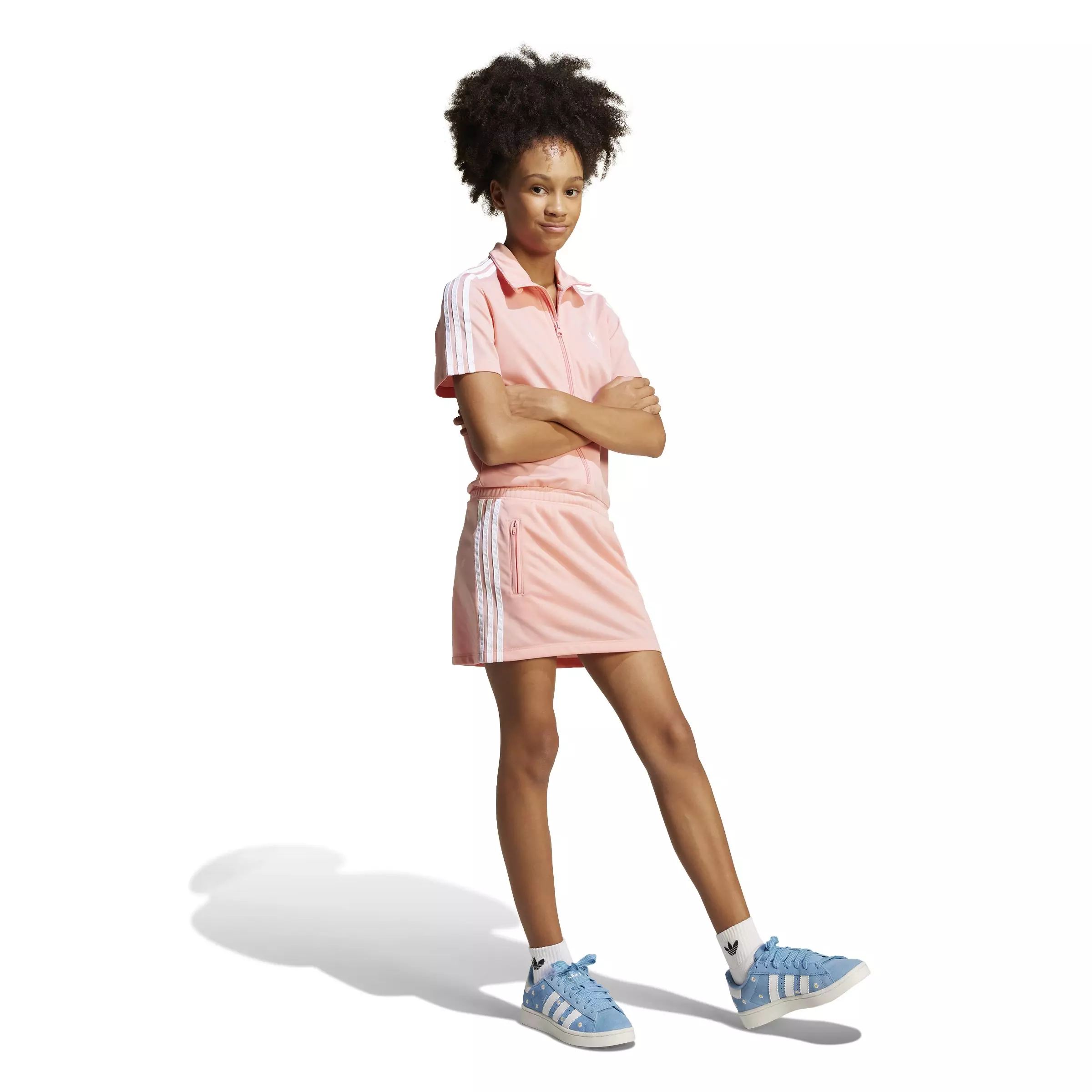 adidas Originals Big Girls' Firebird Dress-Pink - PINK