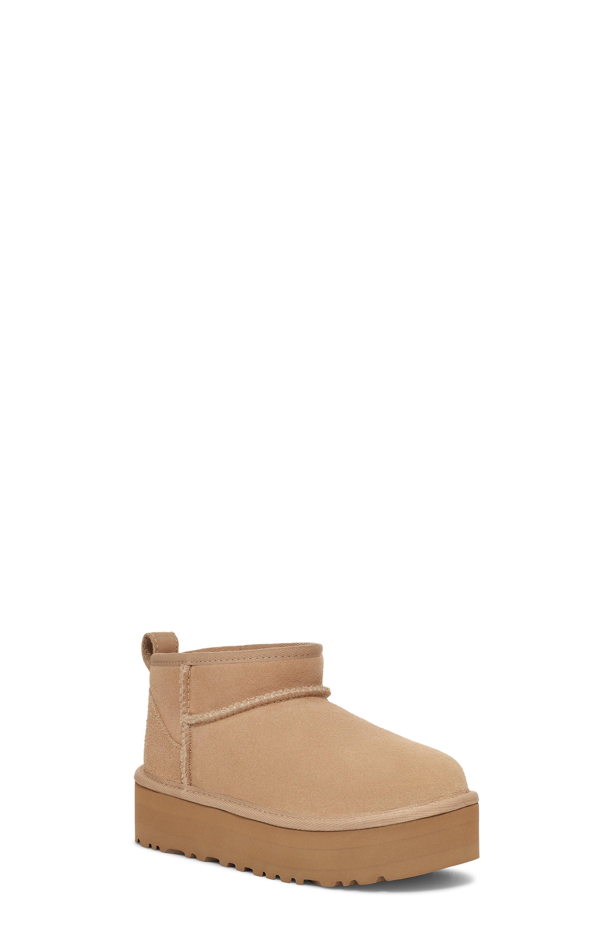 UGG Ultra Mini Platform Grade School Girls' "Sand" Boot