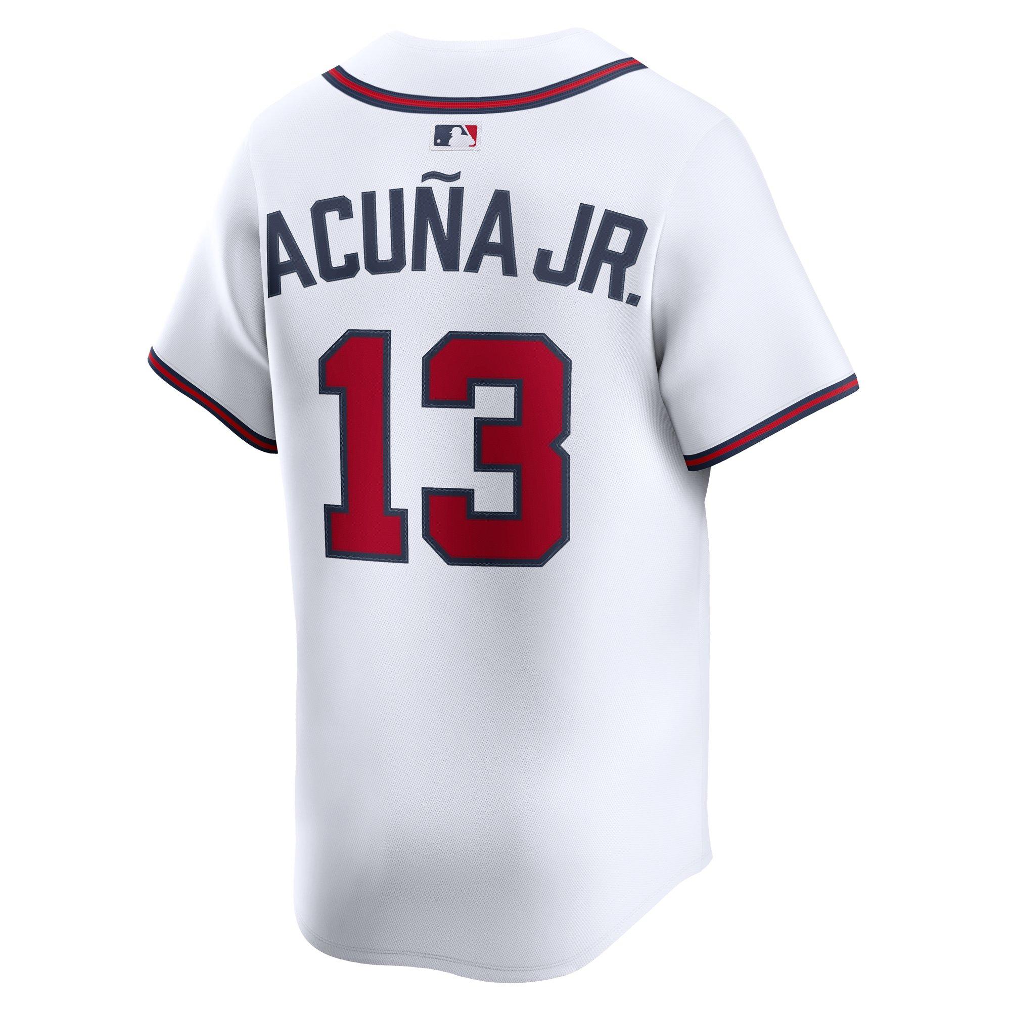 Nike Men's Atlanta Braves 2025 Ronald Acuna Jr. Limited Home Jersey-White - WHITE Thumbnail View 2