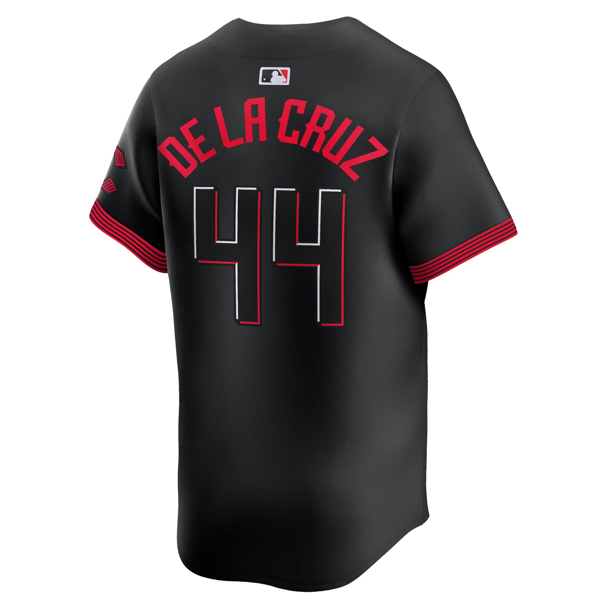 Nike Men's Cincinnati Reds Elly De La Cruz 2025 City Connect Jersey-Black - BLACK Thumbnail View 2