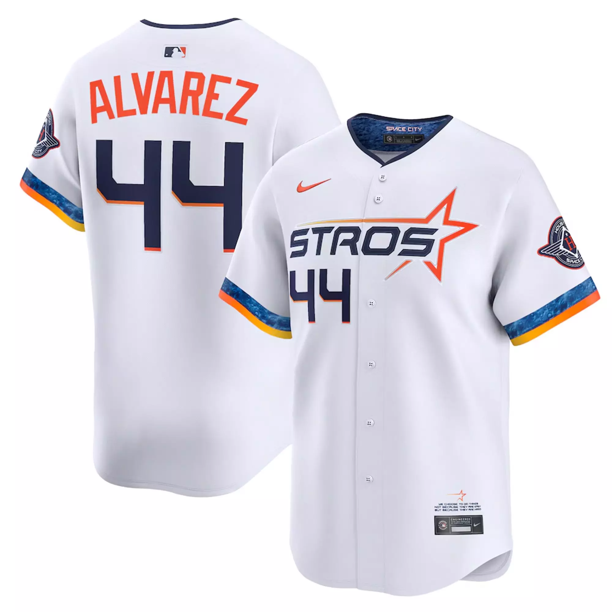 Nike Houston Astros 2025 Yordon Alverez City Connect Jersey-White - WHITE
