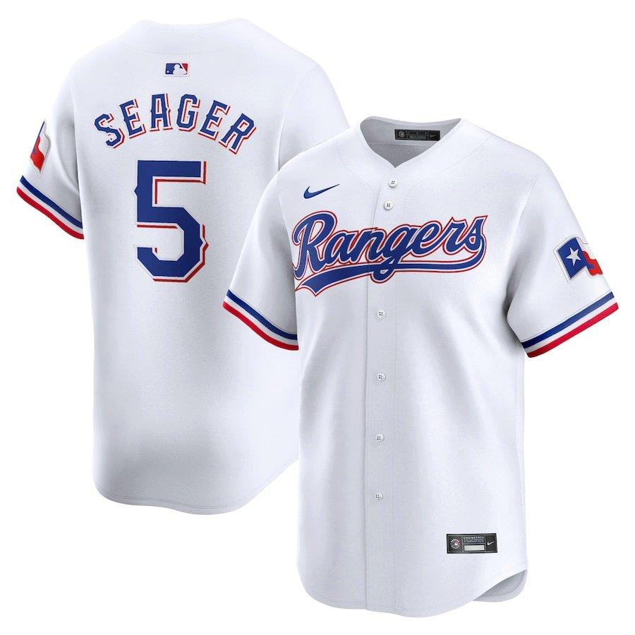 Nike Texas Rangers 2025 Corey Seager Limited Home Jersey-White - WHITE Thumbnail View 3