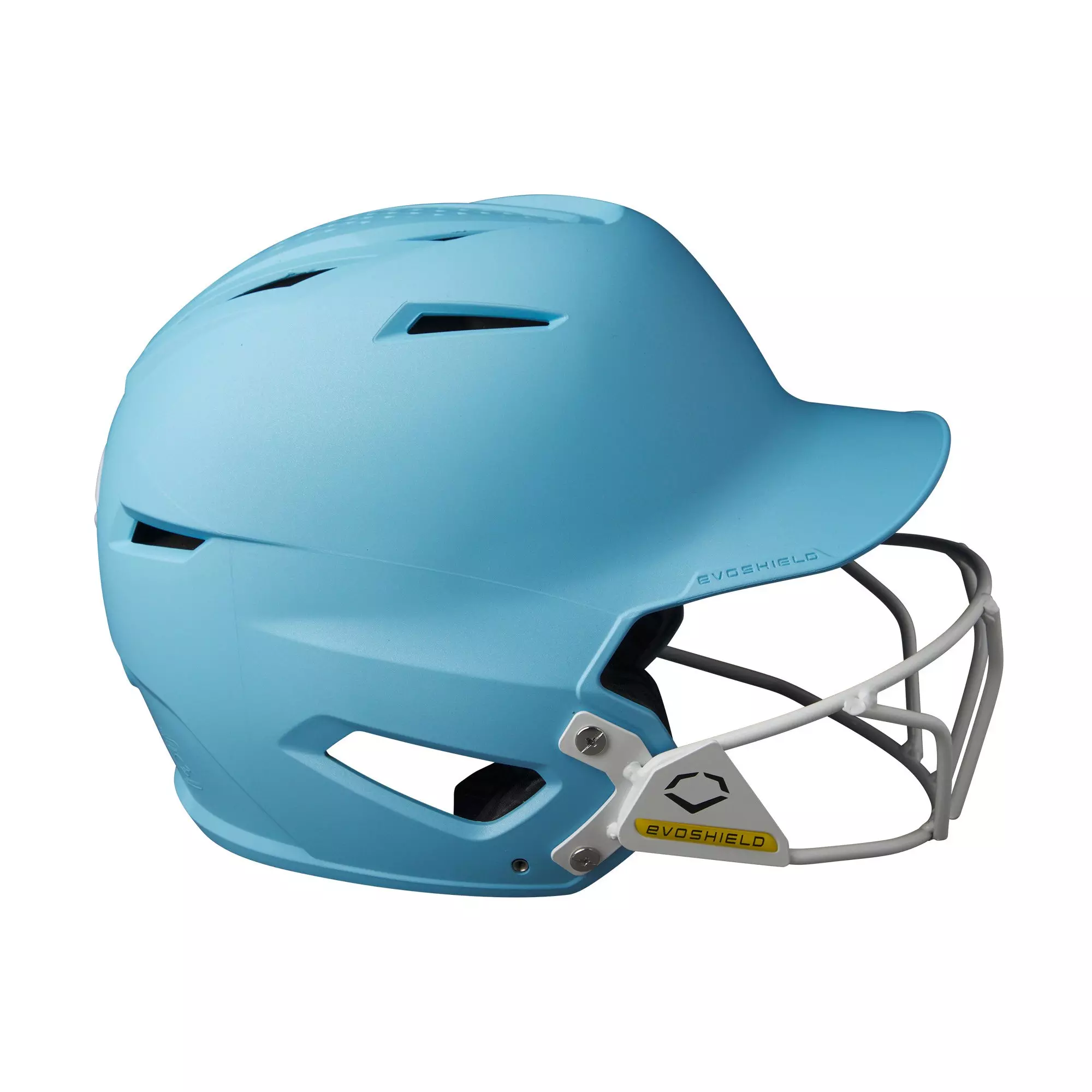 EvoShield XVT 2.0 Matte Lt Blue Batting Helmet w/ Facemask - LT BLUE/WHITE