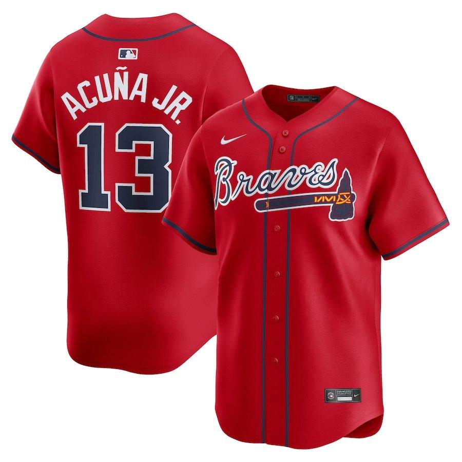 Atlanta Braves 2025 Ronald Acuna Jr. Limited Home Jersey-Red - RED Thumbnail View 3