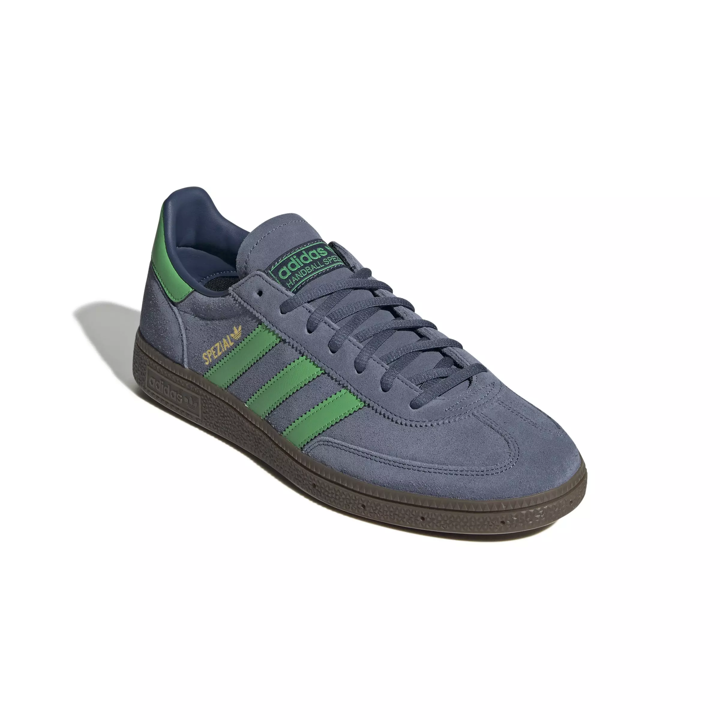 adidas Originals Handball Spezial "Preloved Ink/Semi Screaming Green/Gold Metallic" Men's Shoe - GREEN/GOLD