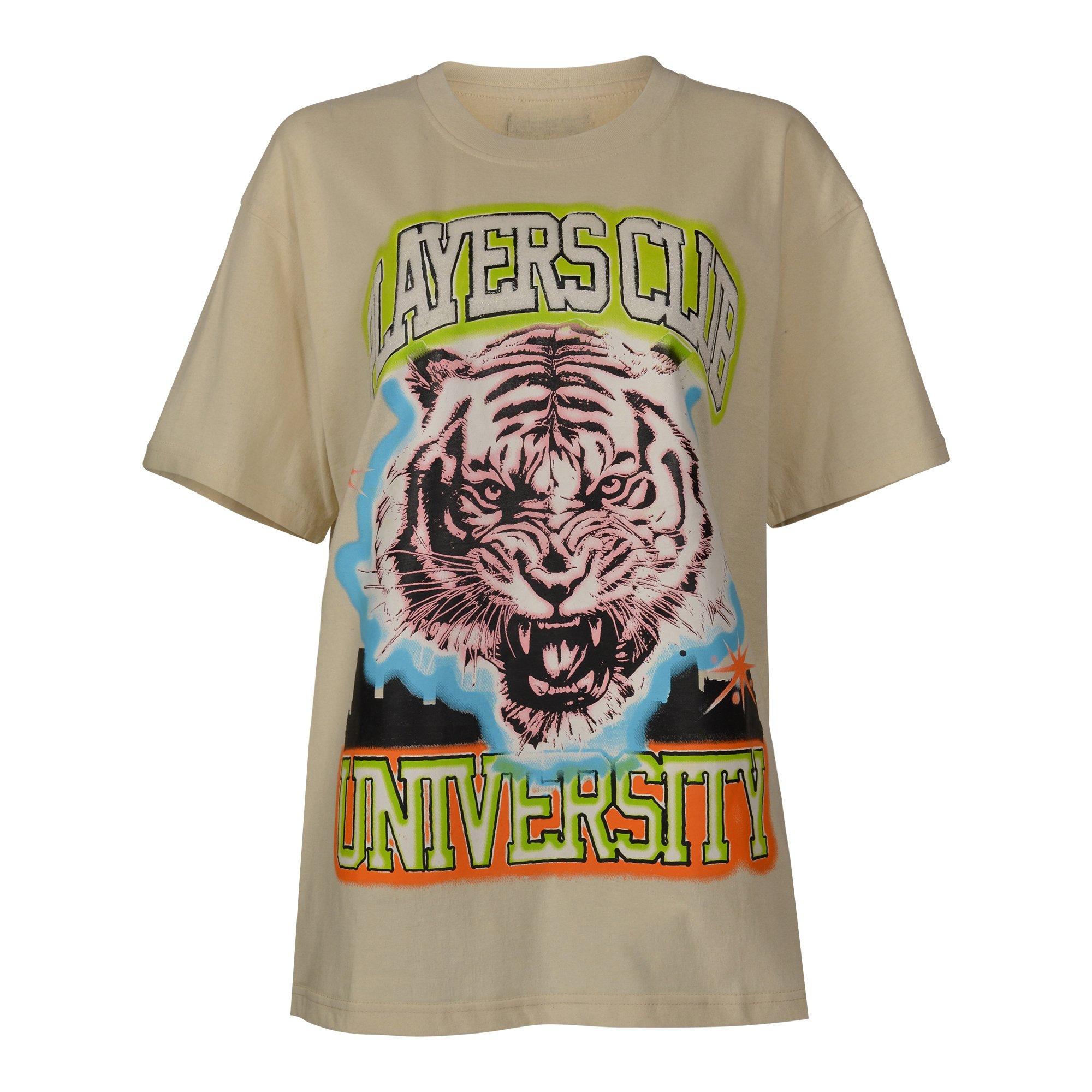 Reason Women's Players Club University Short Sleeve Tee - OFF-WHITE