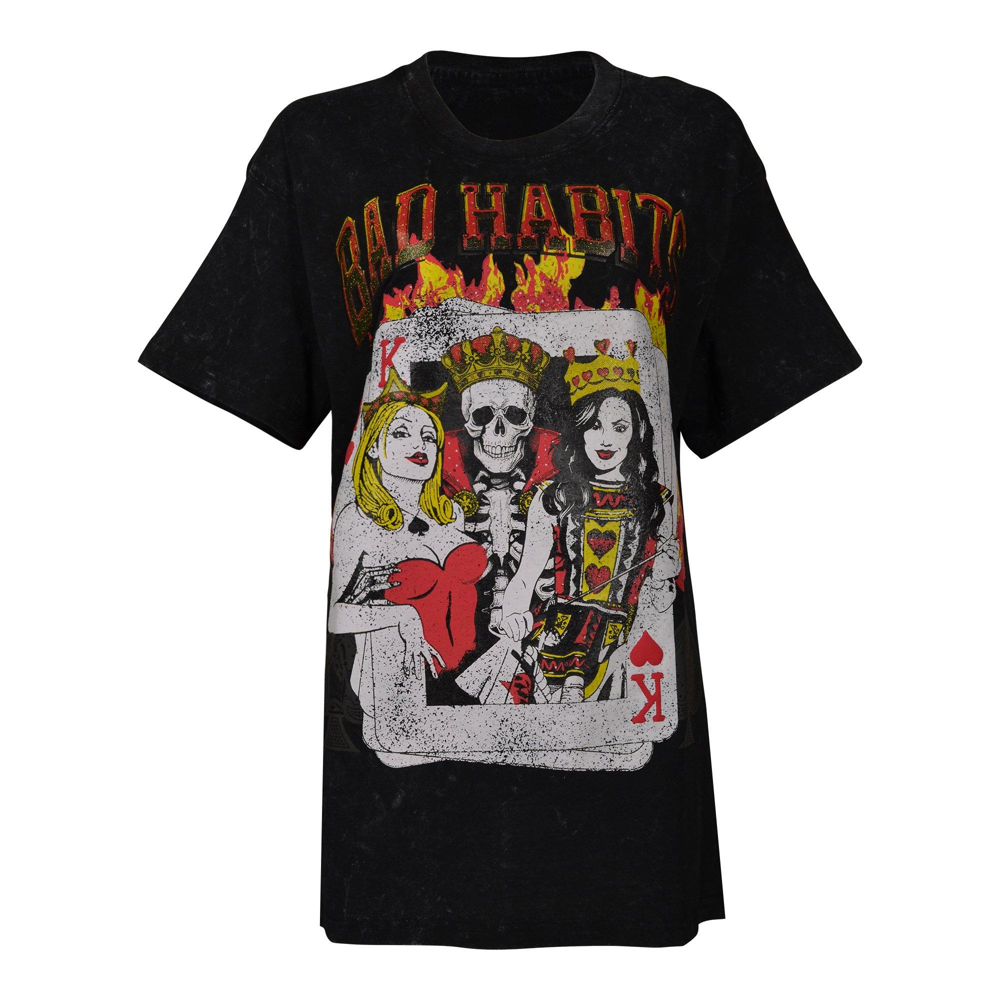 Reason Women's Bad Habits Short Sleeve Tee - BLACK