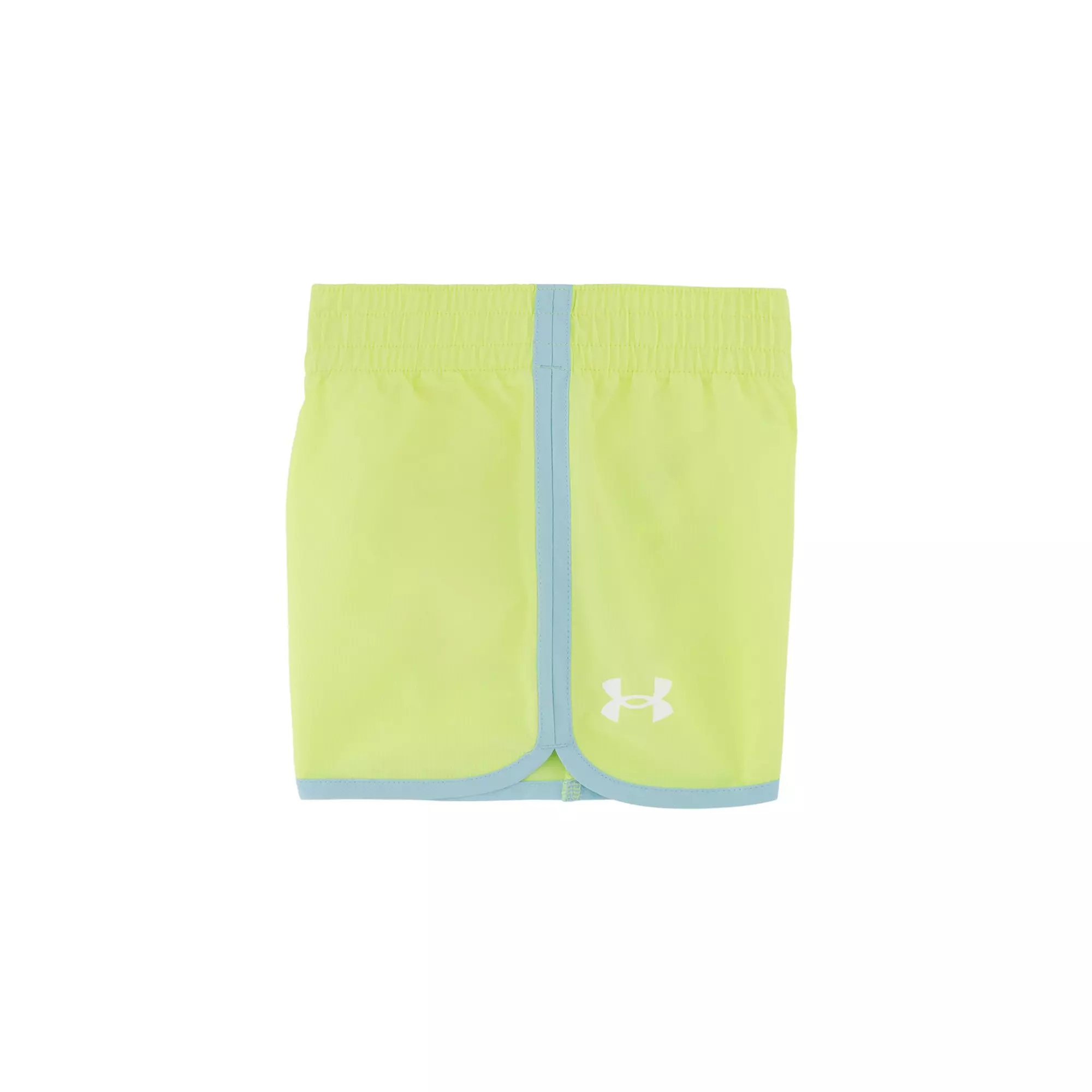Under Armour Little Girls' Tech Grid Short Set  - Blue/Yellow - BLUE/YELLOW