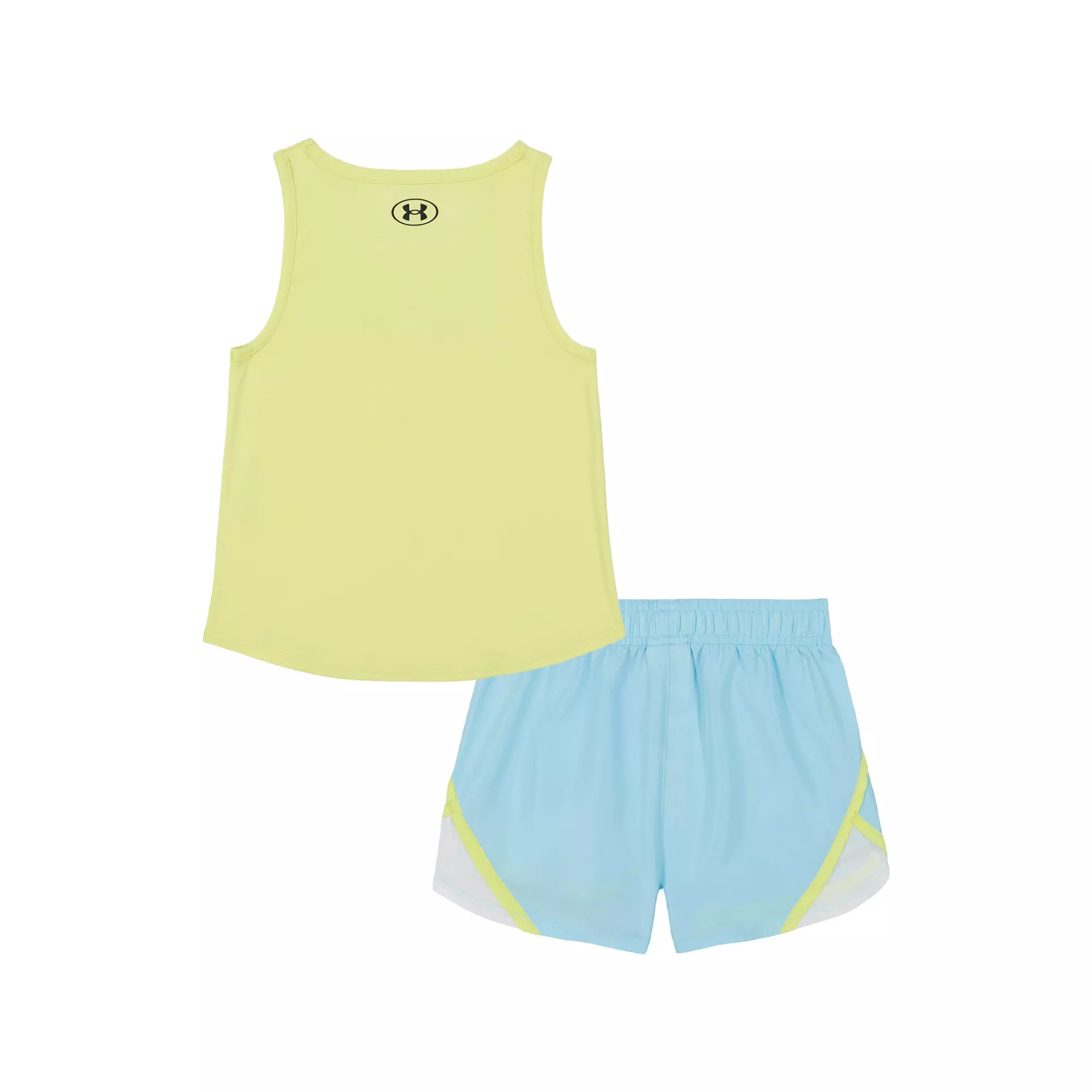 Under Armour Little Girls' Tank Short Set -Yellow/Blue - YELLOW/BLUE