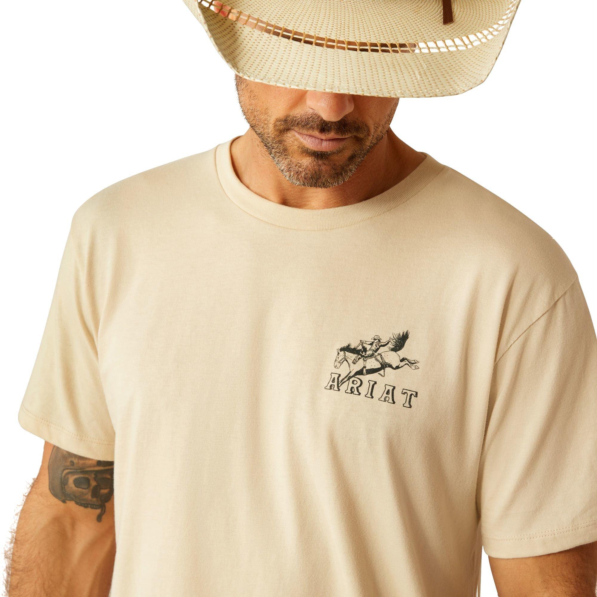 Ariat Men's Bronco Ridin Heritage Tee - WHITE Thumbnail View 5