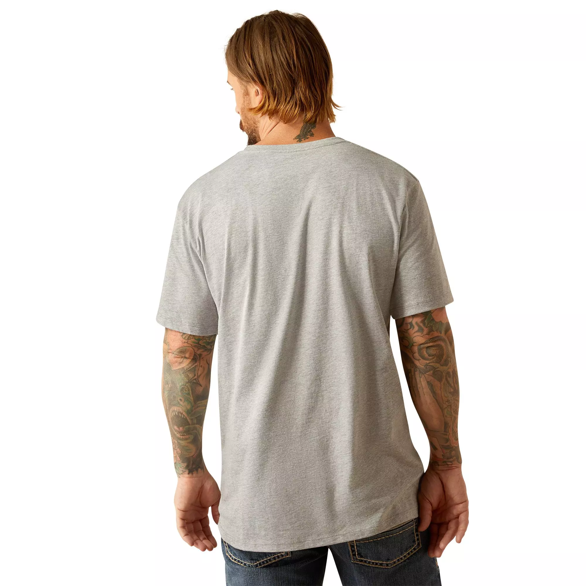 Ariat Men's Long Live Freedom Tee - Grey - GREY
