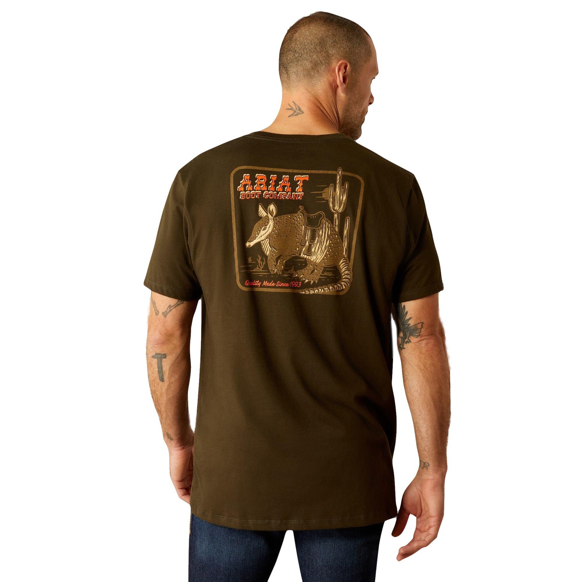 Ariat Men's Possum On A Half Shell Tee - Green - GREEN Thumbnail View 2