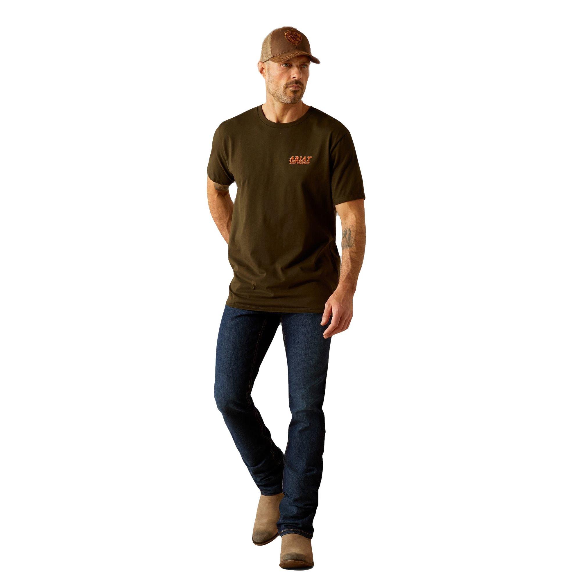 Ariat Men's Possum On A Half Shell Tee - Green - GREEN Thumbnail View 3
