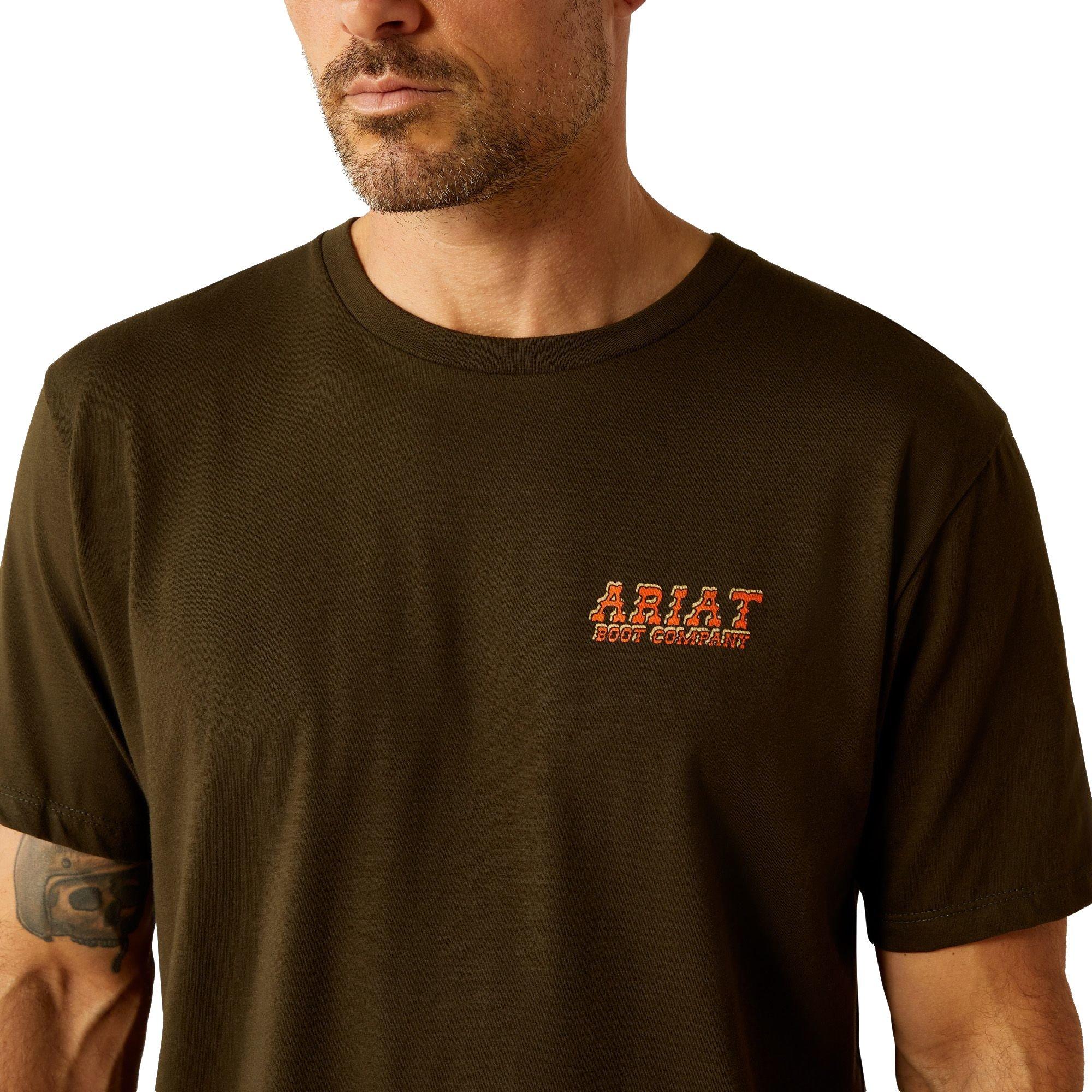 Ariat Men's Possum On A Half Shell Tee - Green - GREEN Thumbnail View 4