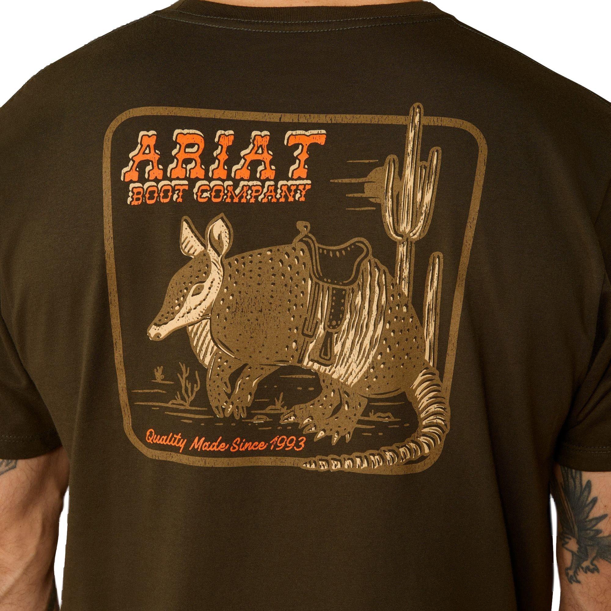 Ariat Men's Possum On A Half Shell Tee - Green - GREEN Thumbnail View 5