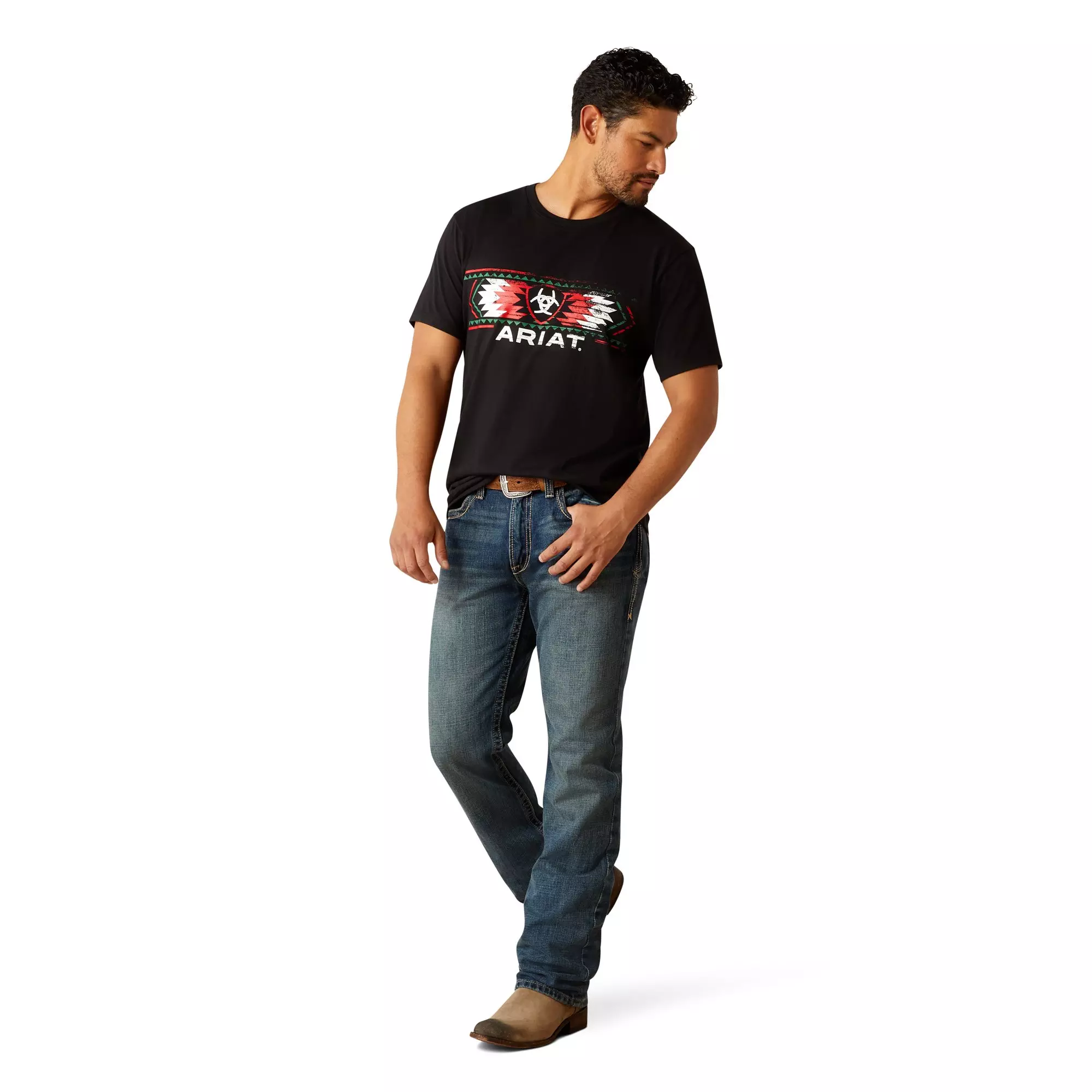 Ariat Men's SW Mexico Tee - Black - BLACK