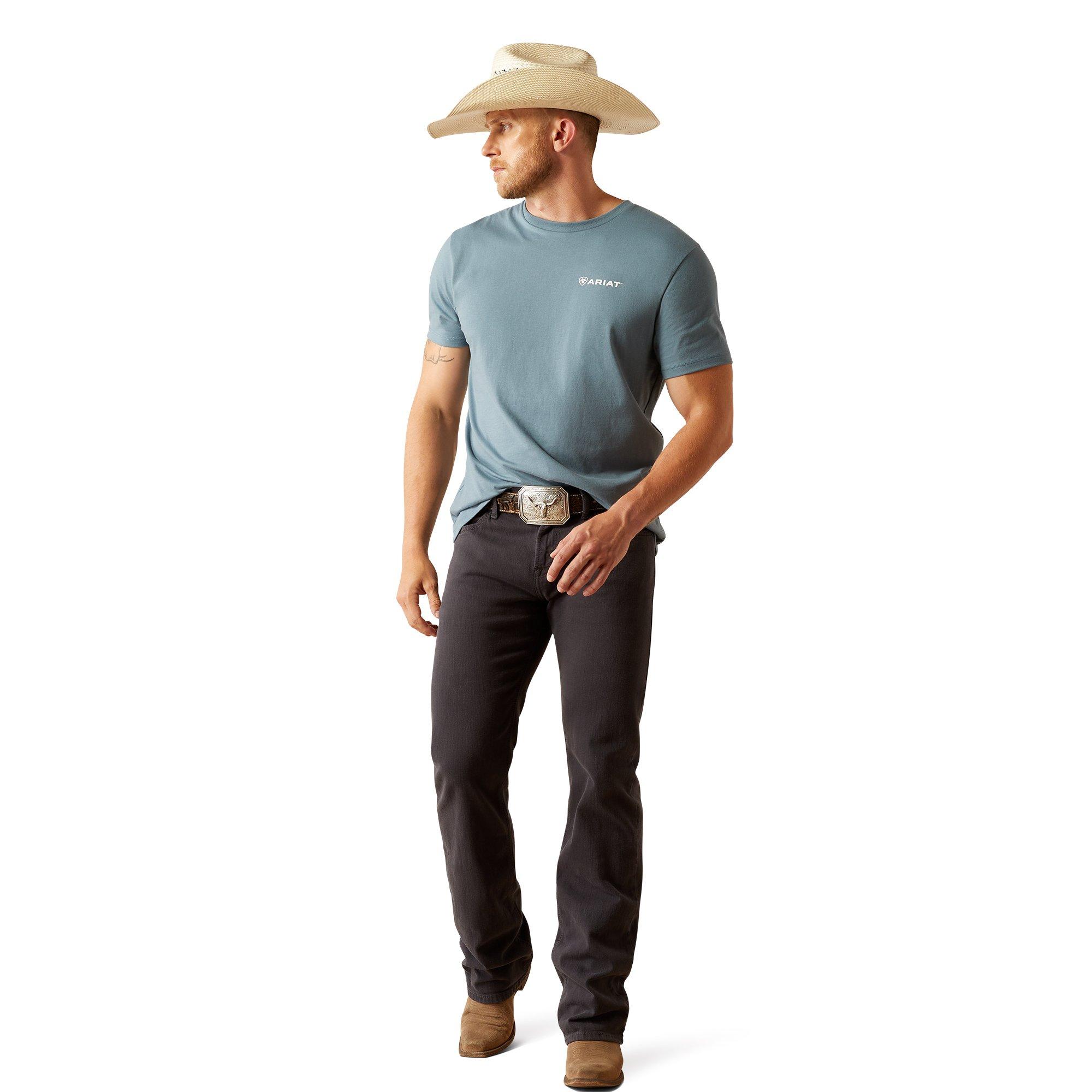 Ariat Men's Eagle Rock Tee - Blue - BLUE Thumbnail View 3