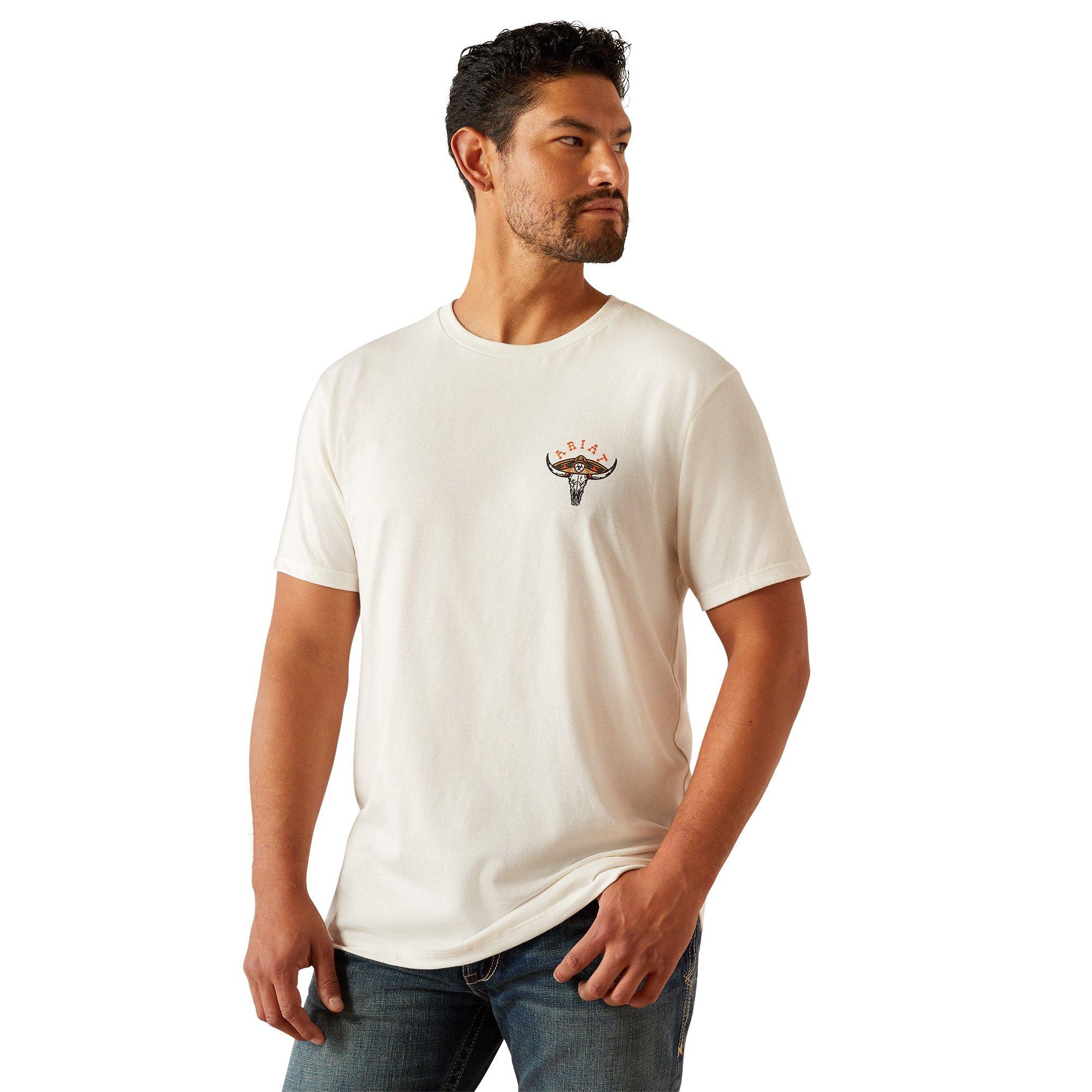Ariat Men's Mexicali Tee - White - WHITE Thumbnail View 1