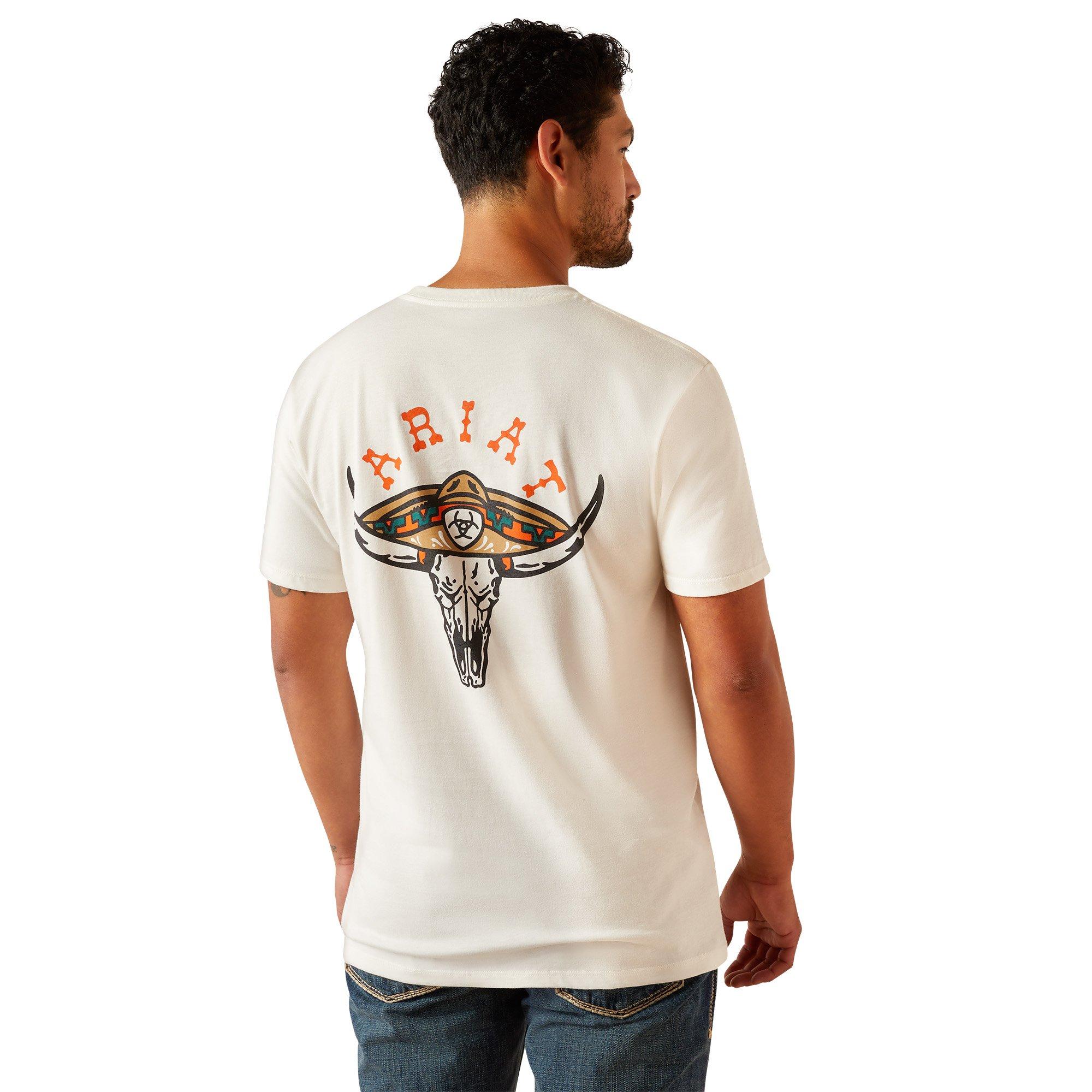 Ariat Men's Mexicali Tee - White - WHITE Thumbnail View 2
