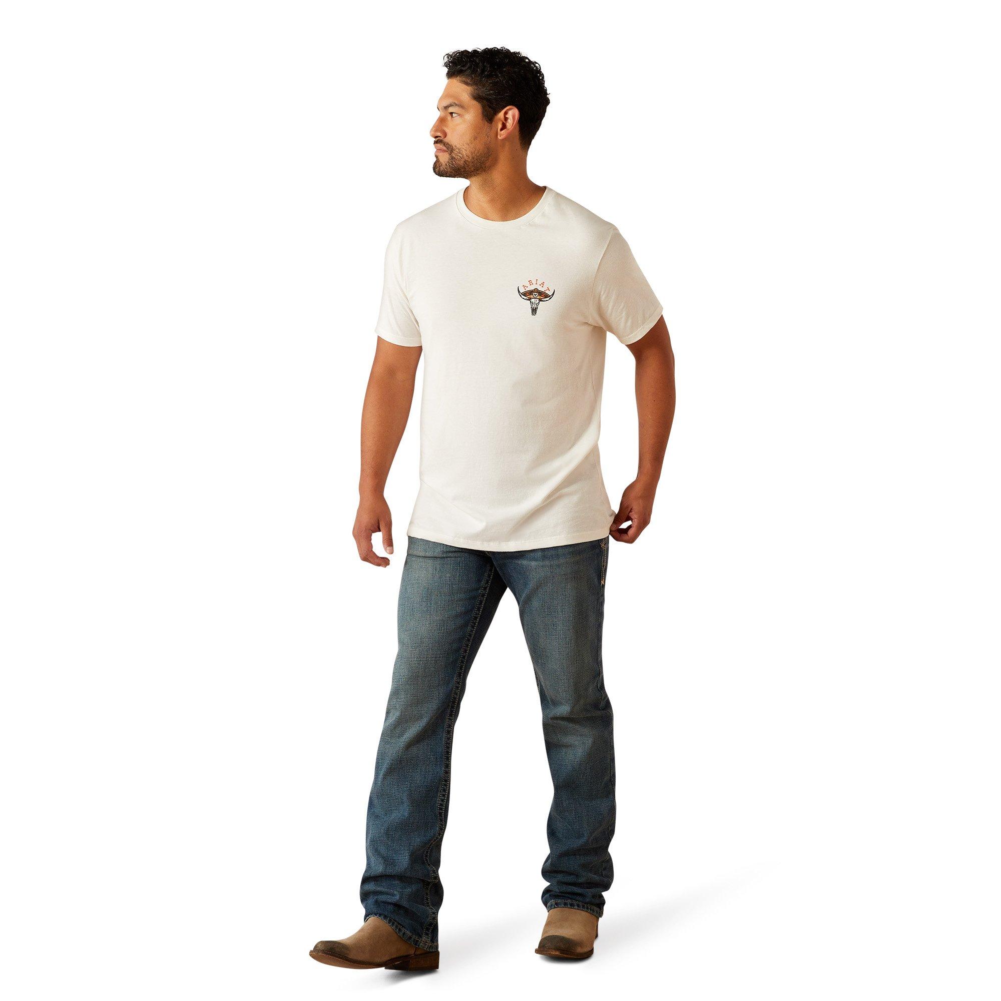 Ariat Men's Mexicali Tee - White - WHITE Thumbnail View 3