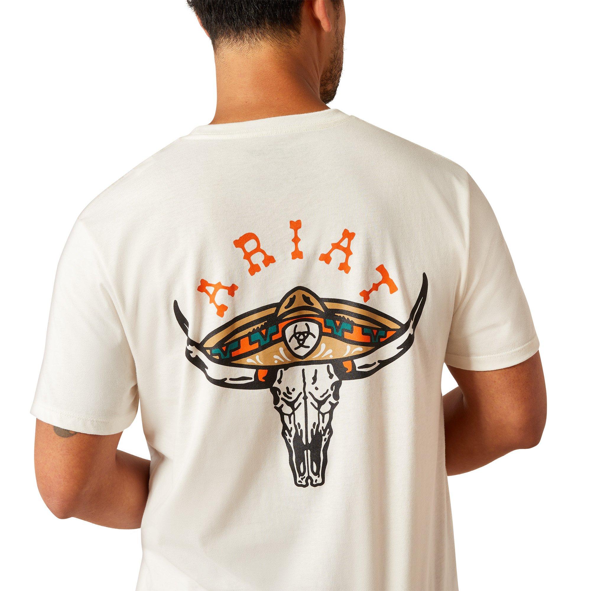 Ariat Men's Mexicali Tee - White - WHITE Thumbnail View 5
