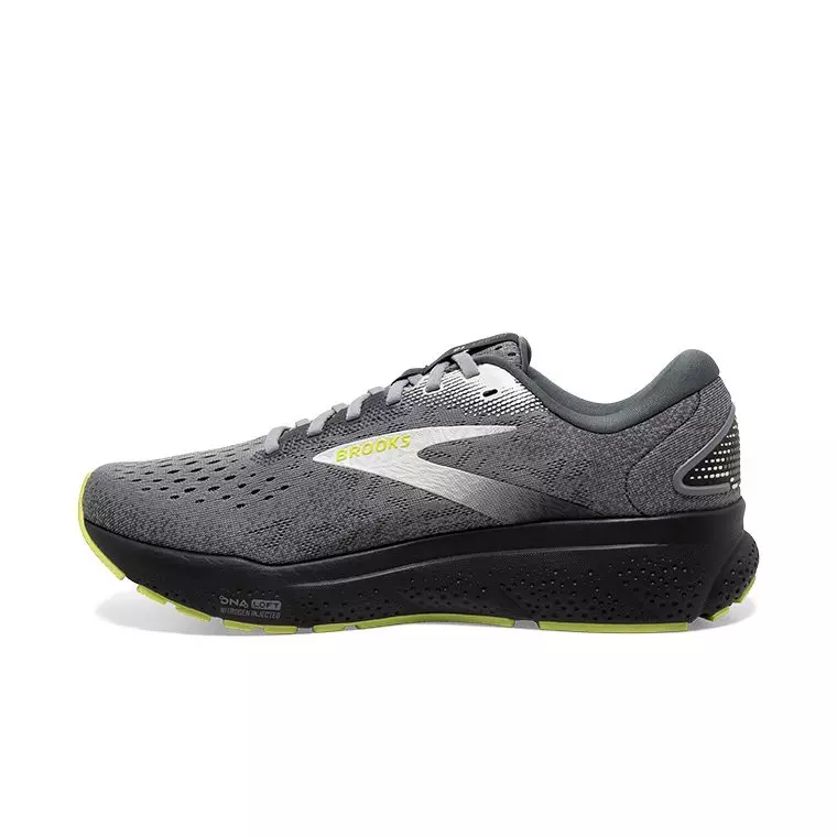 Brooks Ghost 16 "Primer/Grey/Lime" Men's Running Shoe - GREY/GREEN