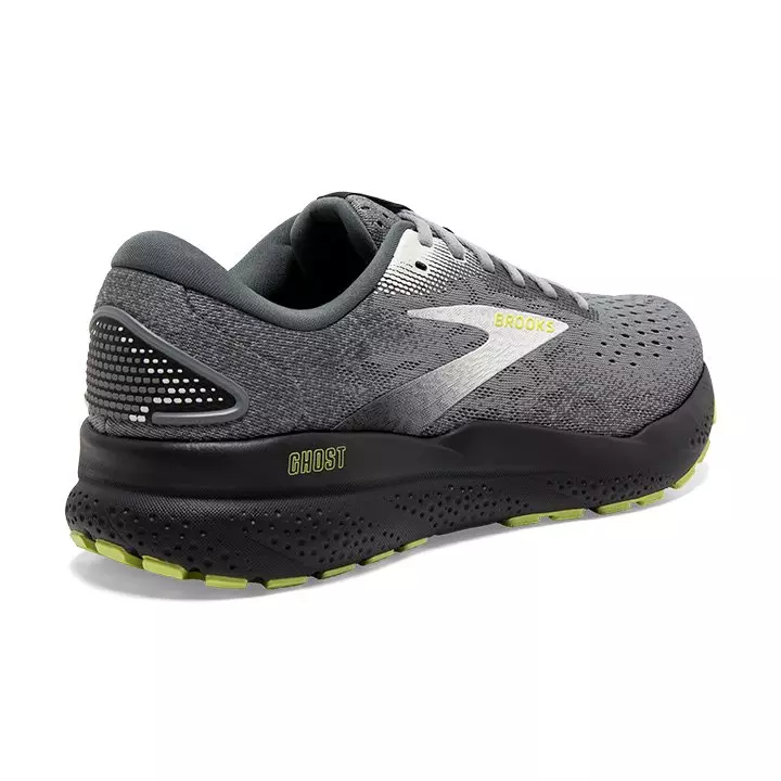 Brooks Ghost 16 "Primer/Grey/Lime" Men's Running Shoe - GREY/GREEN