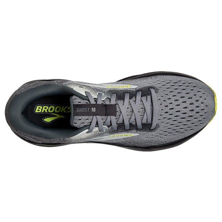 Brooks Ghost 16 "Primer/Grey/Lime" Men's Running Shoe - GREY/GREEN Thumbnail View 6