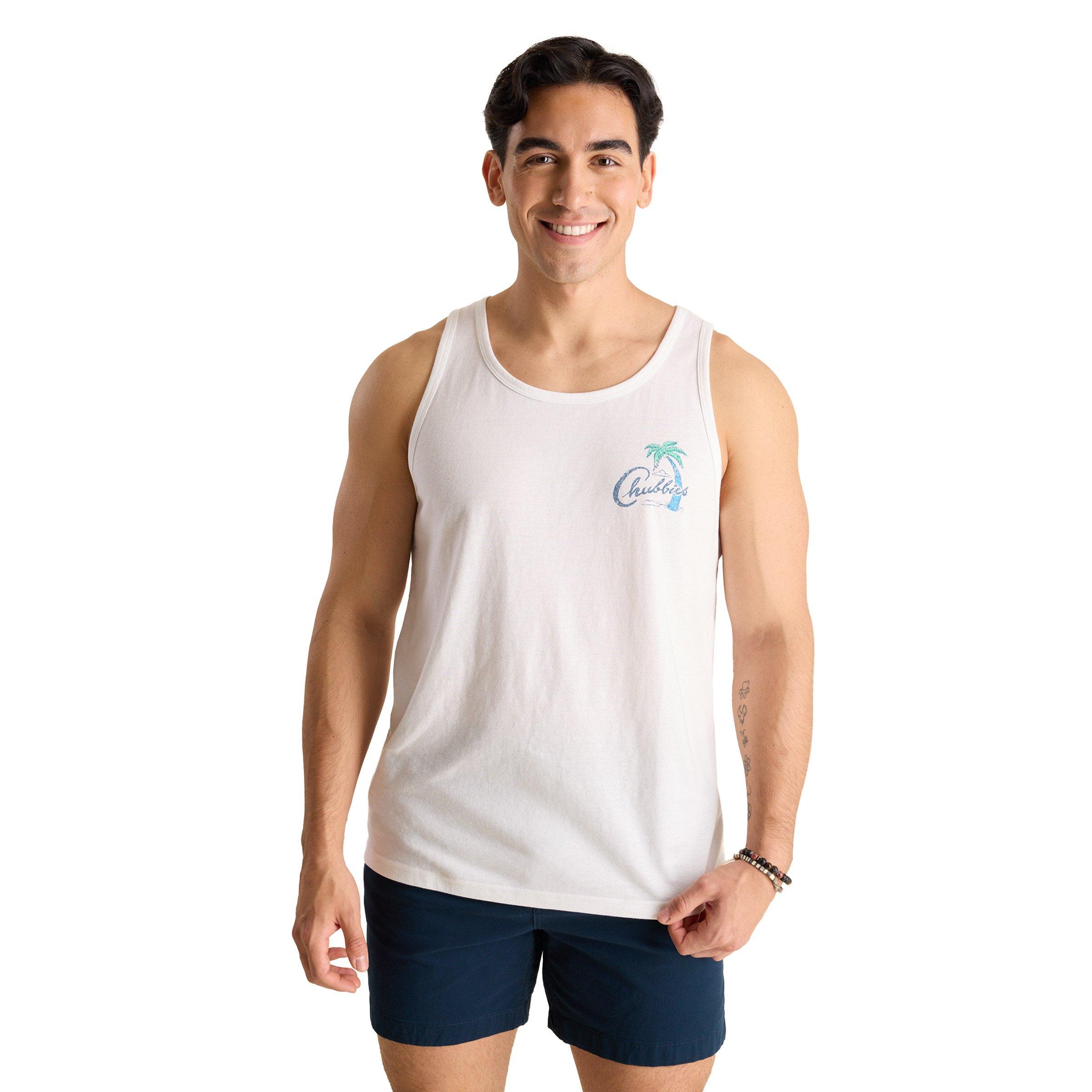 Chubbies Men's The Tiger Tailgate Tank - White - WHITE Thumbnail View 1